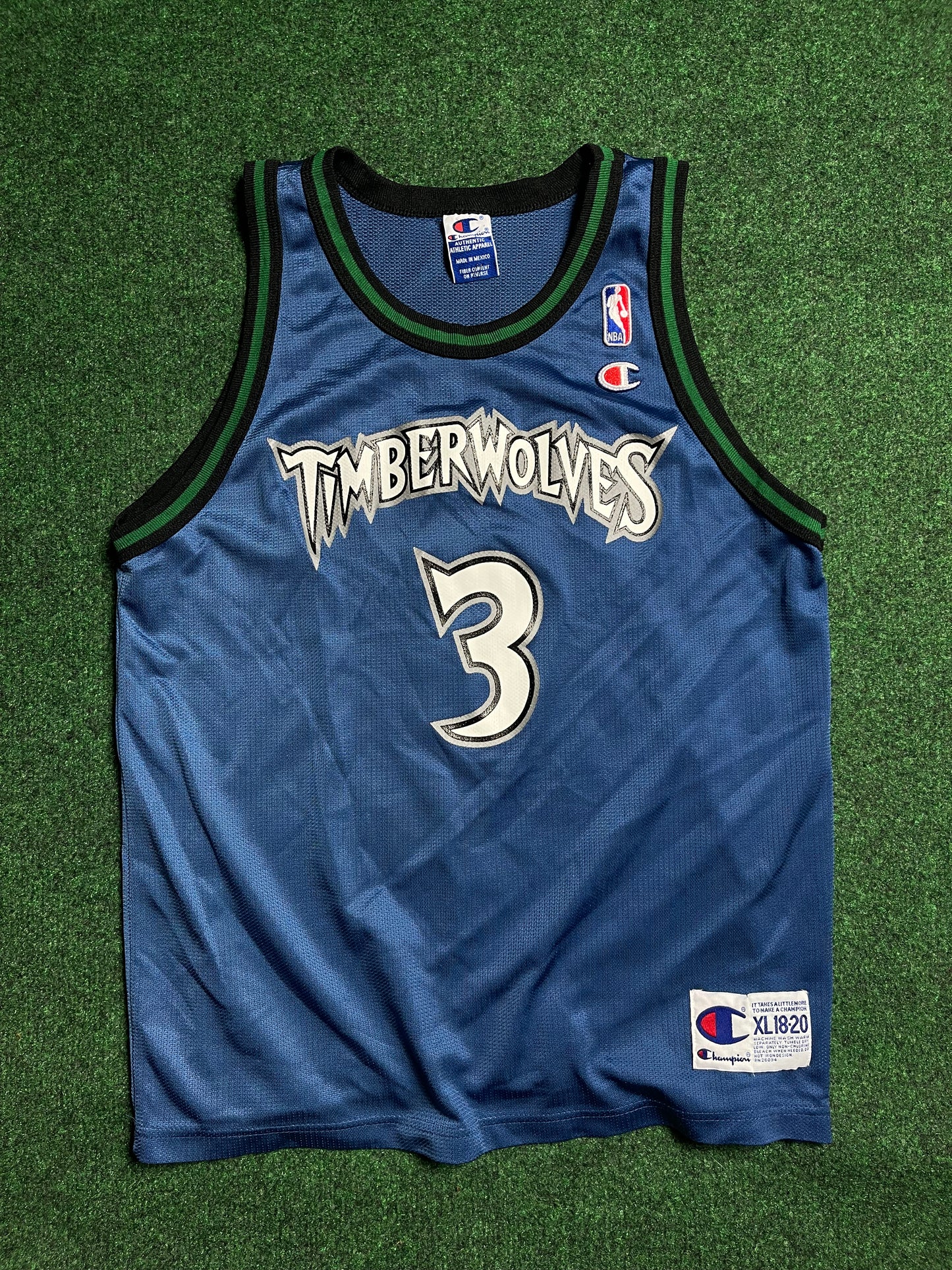 1998 Minnesota Timberwolves Stephon Marbury Vintage NBA Champion Jersey (Youth XL)