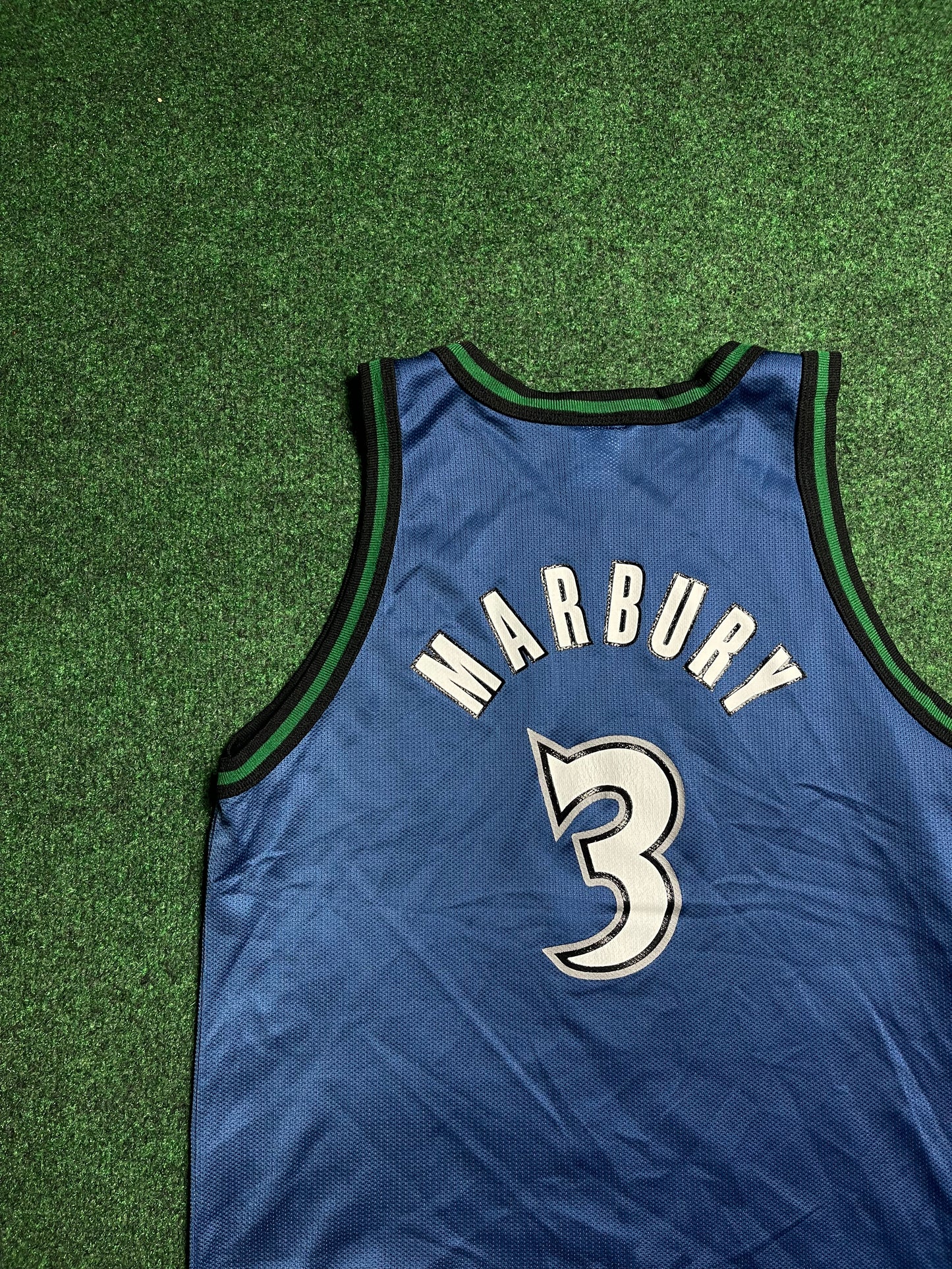 1998 Minnesota Timberwolves Stephon Marbury Vintage NBA Champion Jersey (Youth XL)