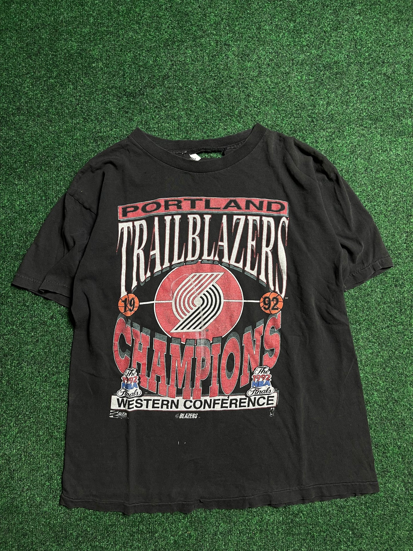 1992 Portland Trailblazers Vintage NBA Finals Tee (Medium)