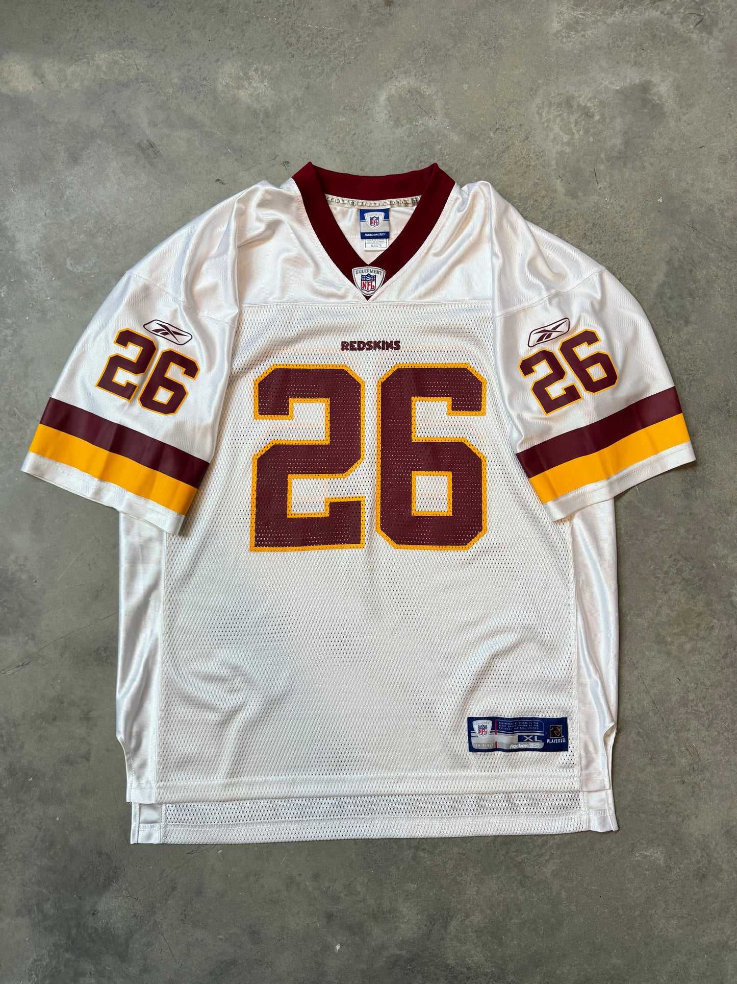 00’s Washington Redskins Clinton Portis Vintage White Reebok NFL Jersey (XL)