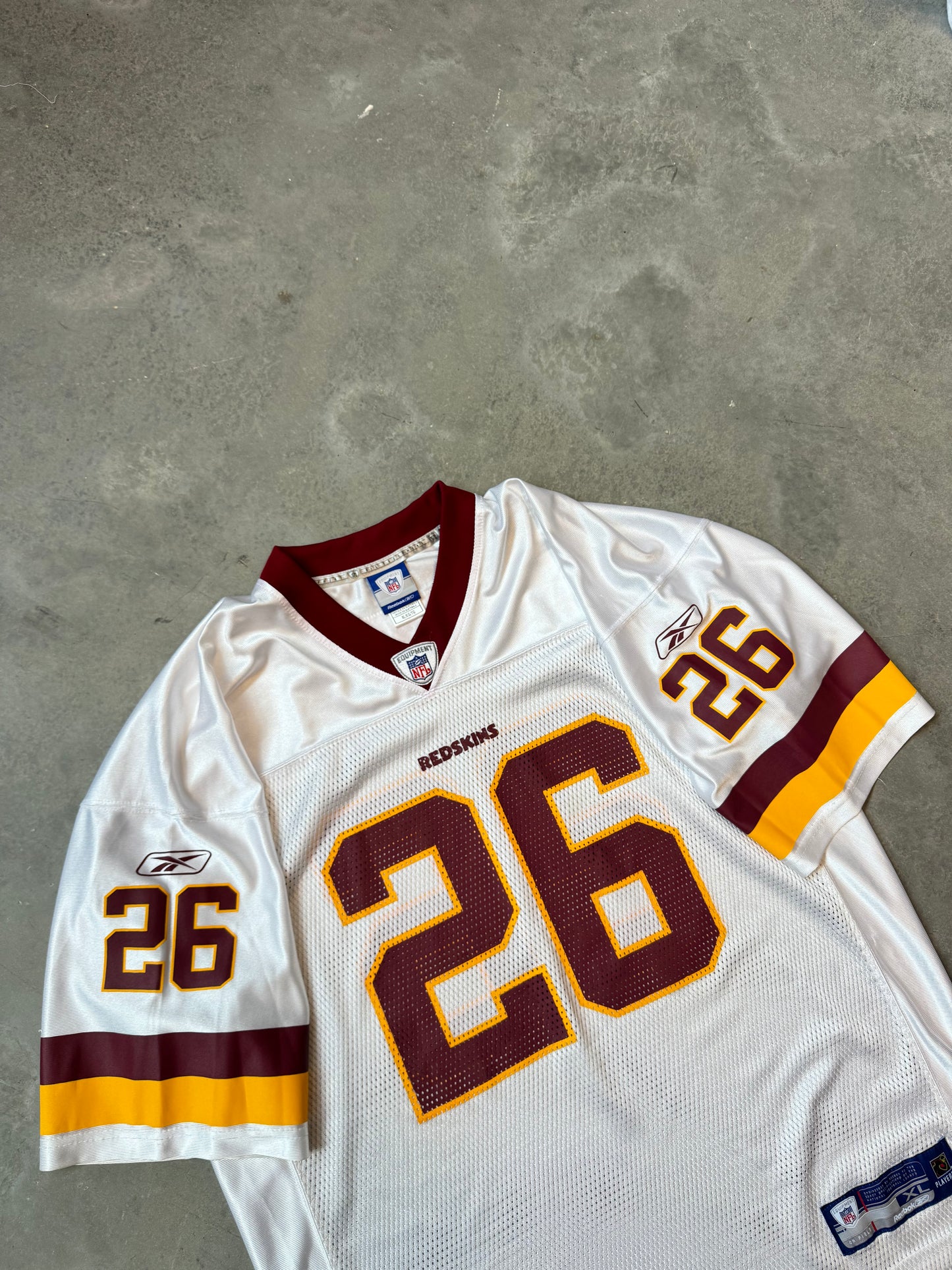 00’s Washington Redskins Clinton Portis Vintage White Reebok NFL Jersey (XL)
