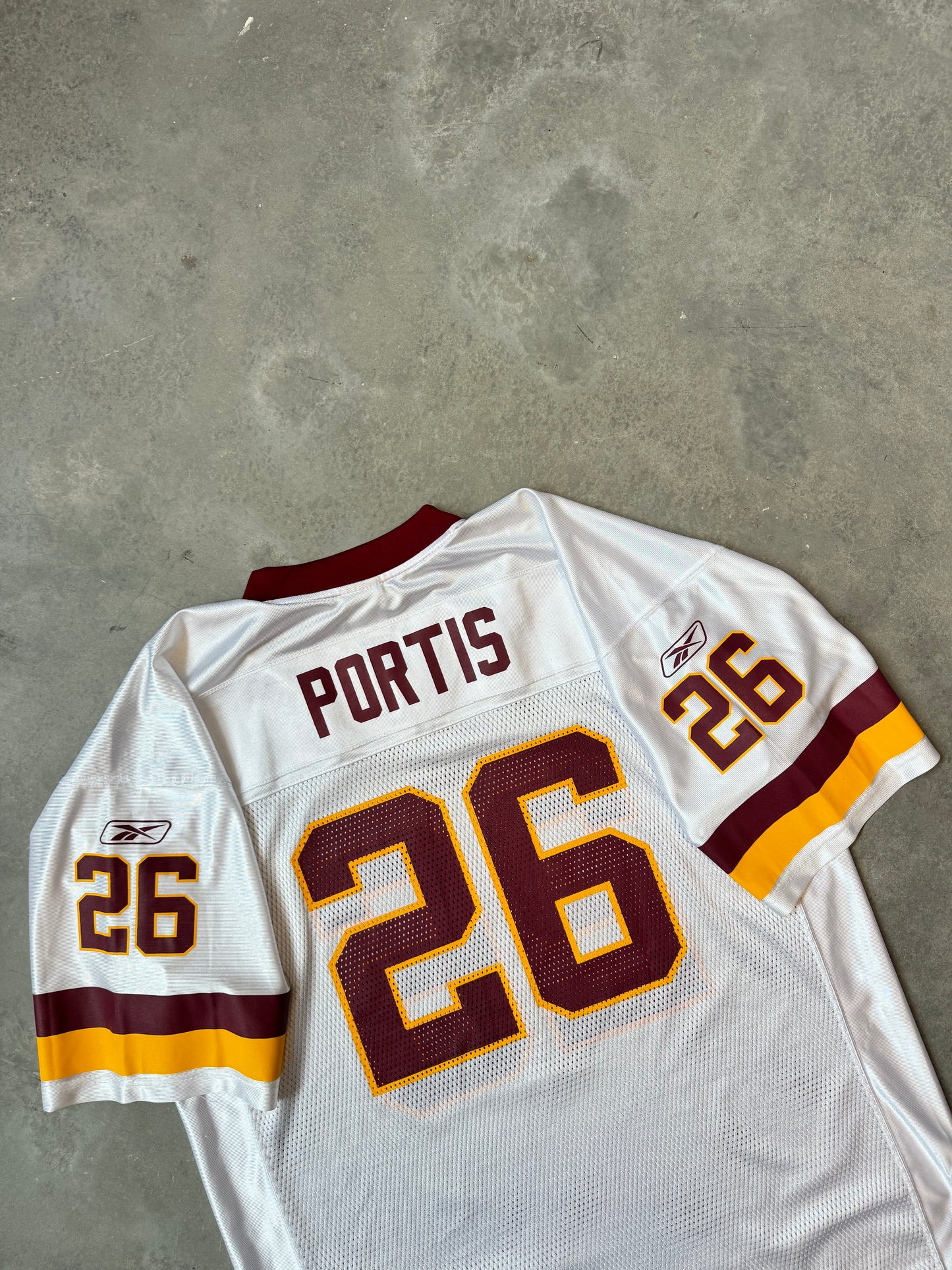 00’s Washington Redskins Clinton Portis Vintage White Reebok NFL Jersey (XL)