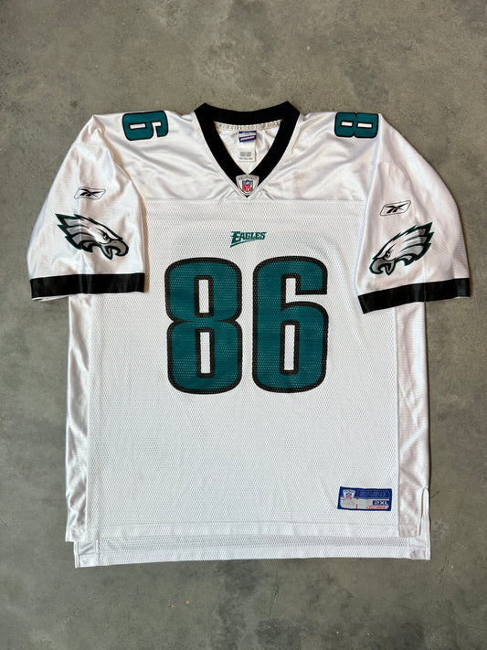 00’s Philadelphia Eagles Antonio Freeman Vintage White Reebok NFL Jersey (XXL)