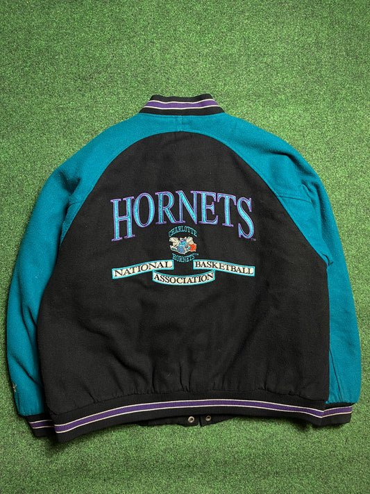 90’s Charlotte Hornets Vintage Wool NBA Varsity Jacket (XL)
