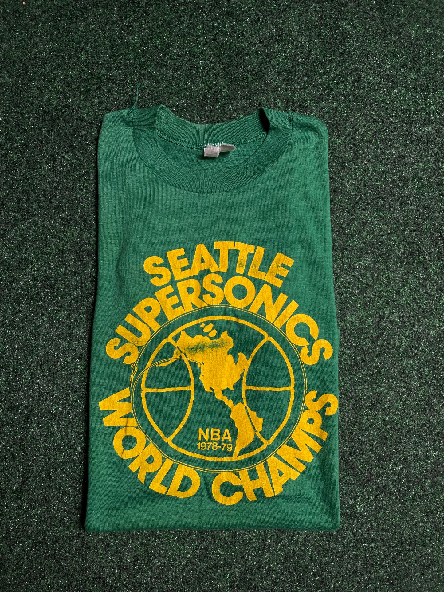 1978-79 Seattle Supersonics Vintage NBA Champions Tee (Small)