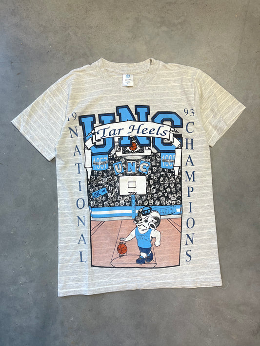 1993 UNC Tarheels NCAA College Basketball Champions Vintage Stadium Tee (Small)