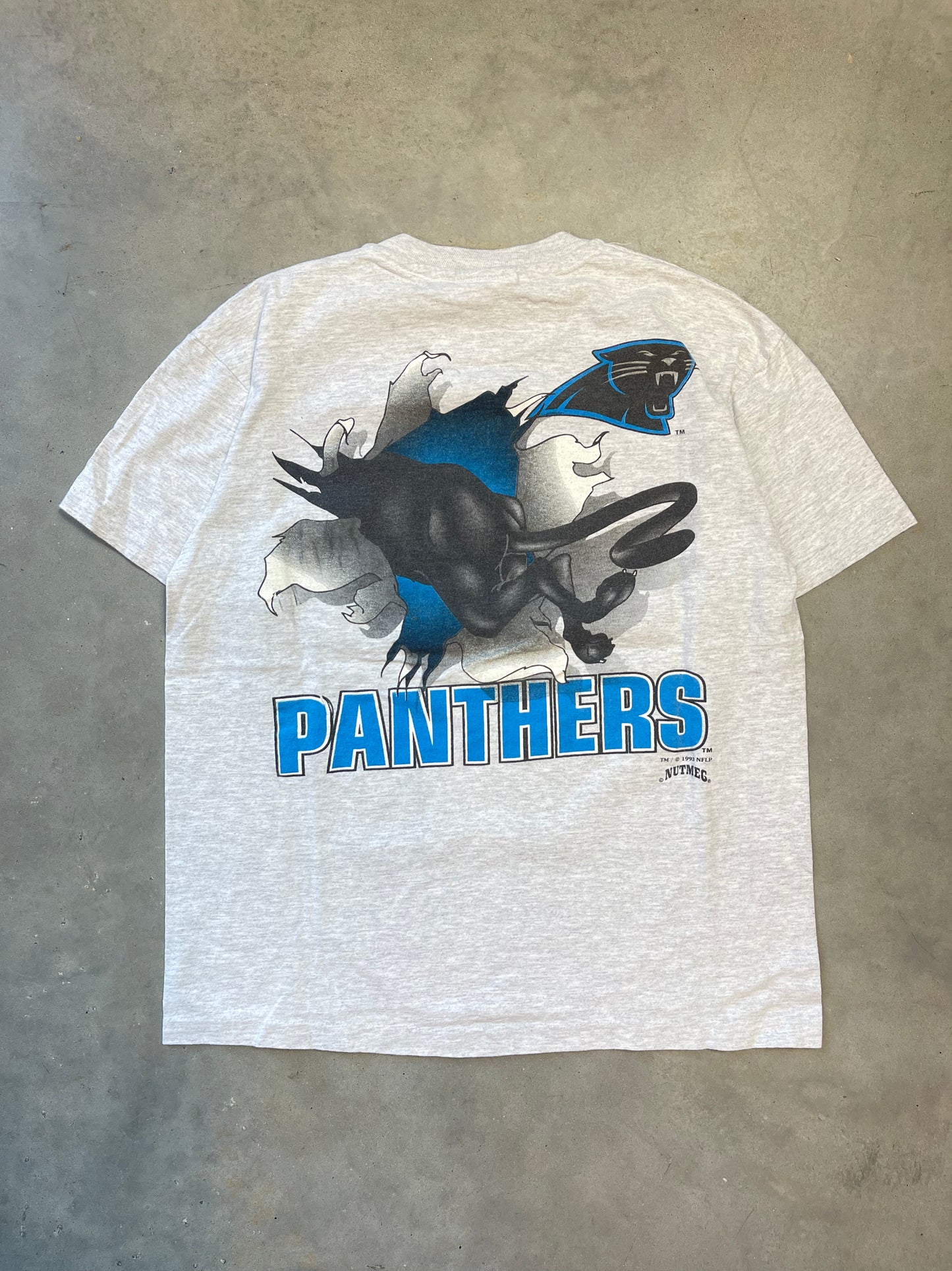 1993 Carolina Panthers Vintage Nutmeg Mills Breakthrough NFL Tee (Medium)