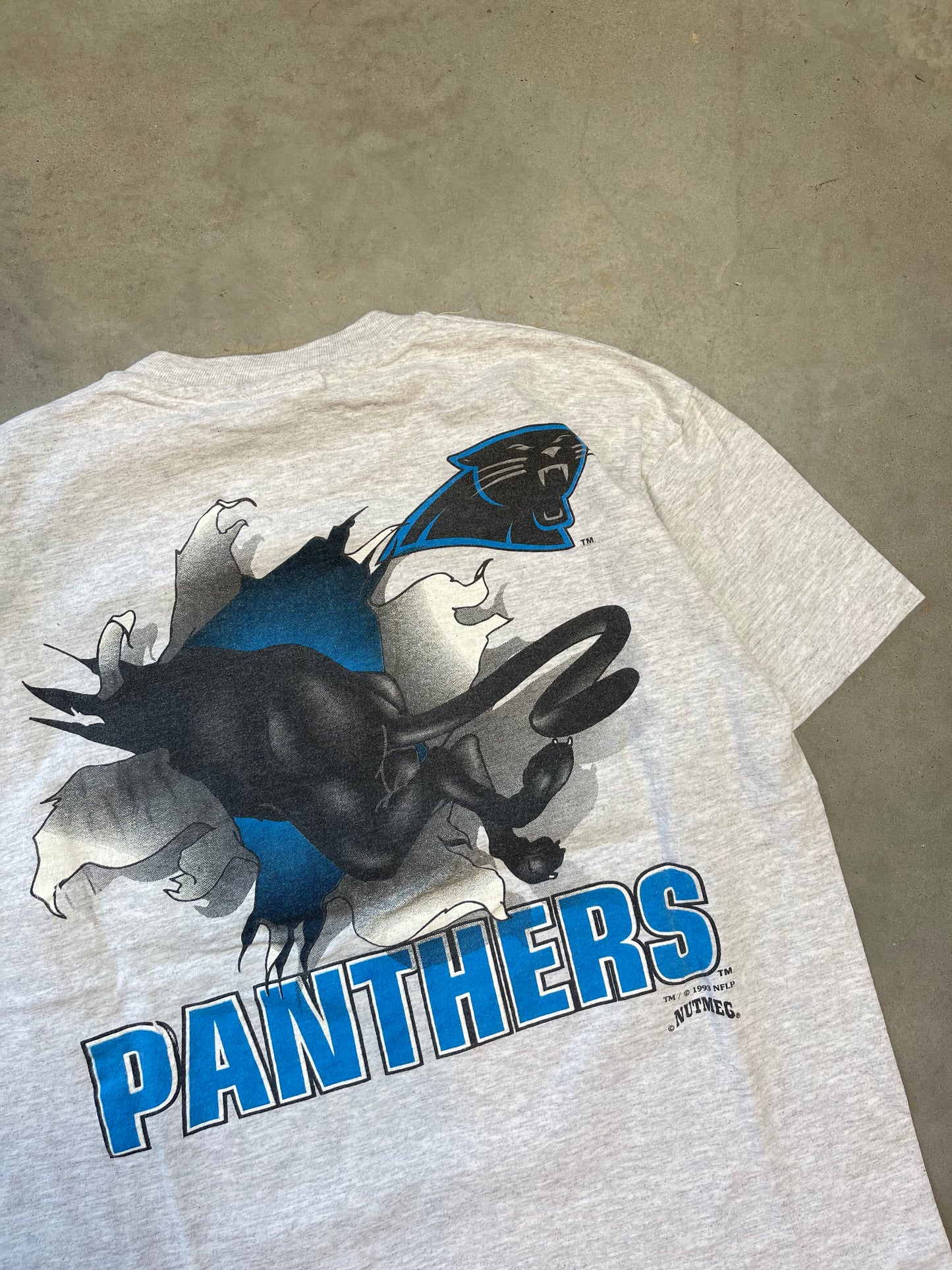 1993 Carolina Panthers Vintage Nutmeg Mills Breakthrough NFL Tee (Medium)