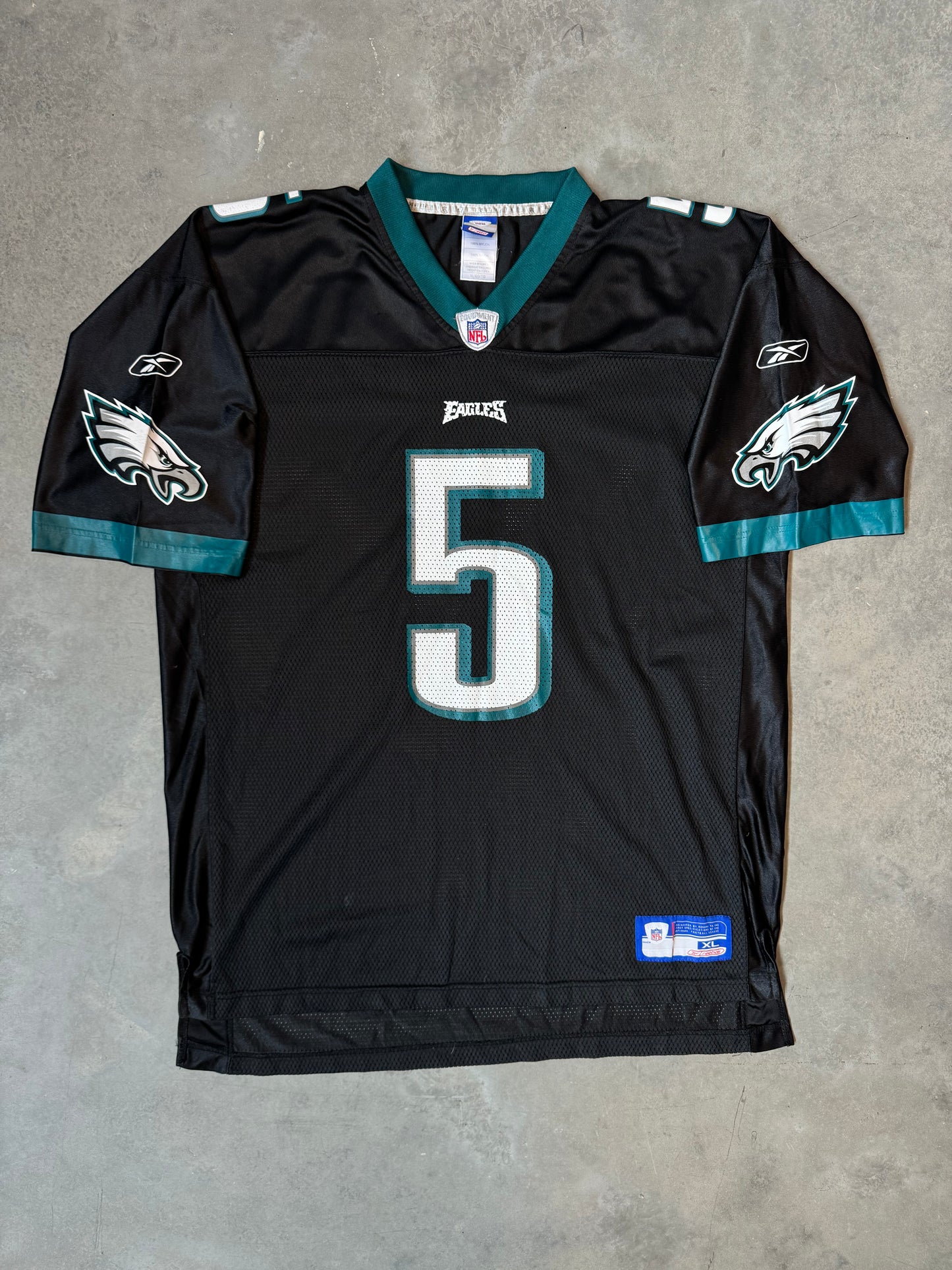 00’s Philadelphia Eagles Donovan McNabb Vintage Black Alternate Reebok NFL Jersey (XL)