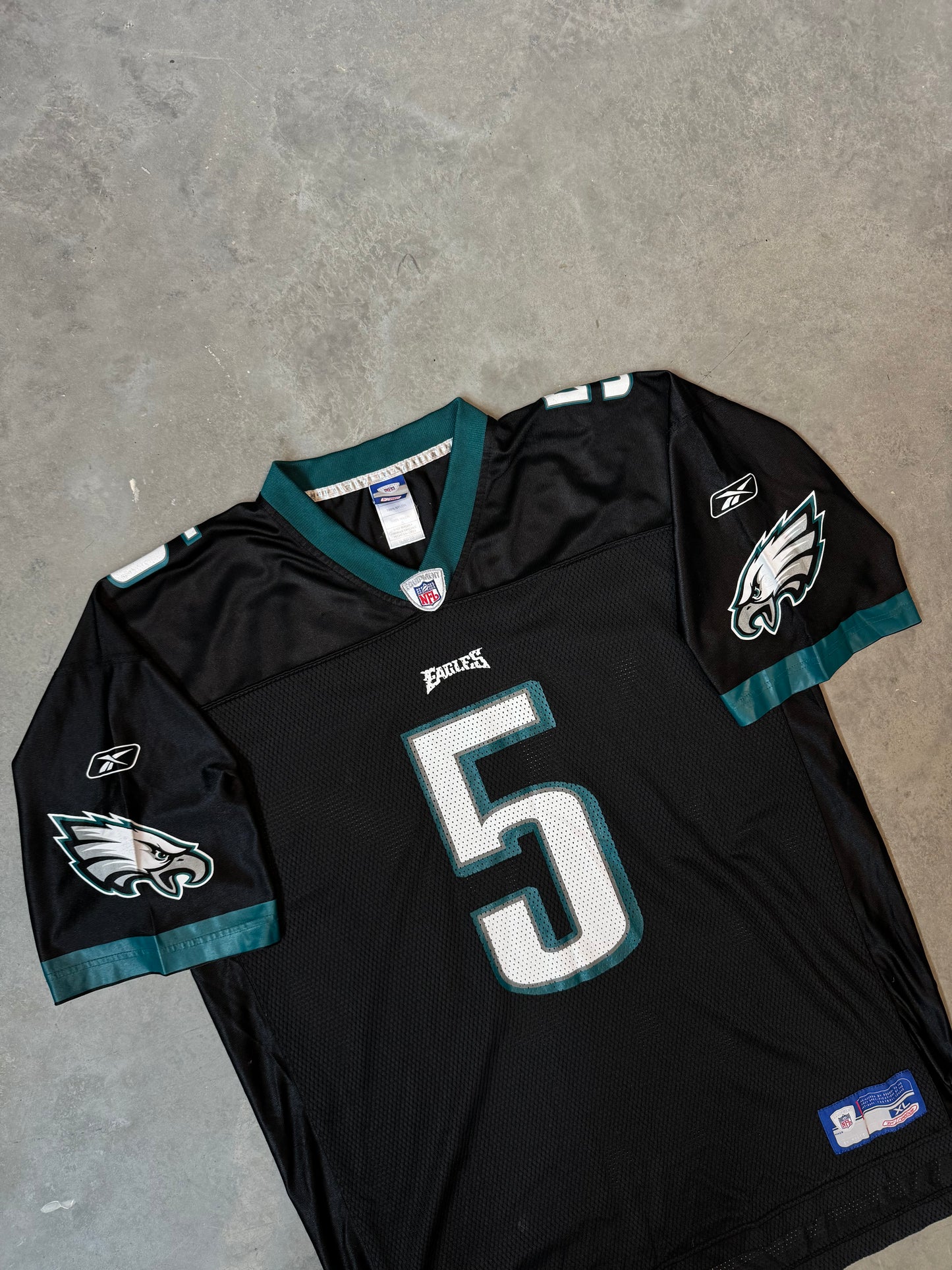 00’s Philadelphia Eagles Donovan McNabb Vintage Black Alternate Reebok NFL Jersey (XL)