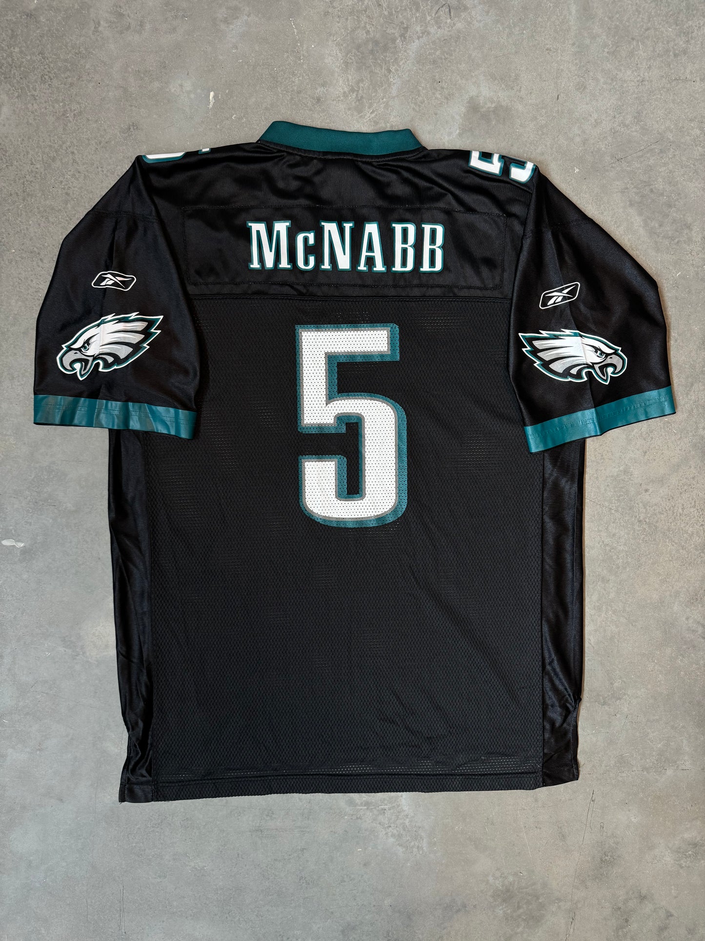00’s Philadelphia Eagles Donovan McNabb Vintage Black Alternate Reebok NFL Jersey (XL)