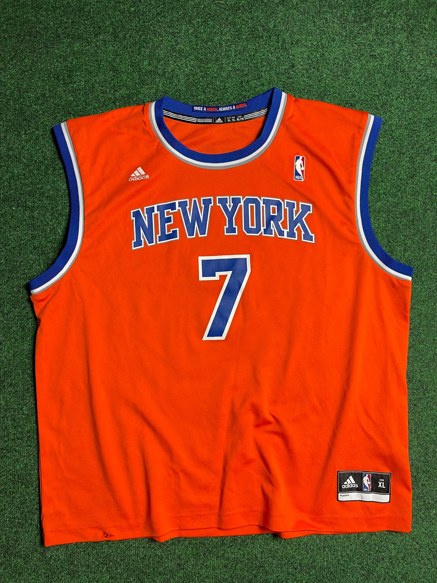 New York Knicks Carmelo Anthony Alternate Orange Adidas NBA Jersey (XL)