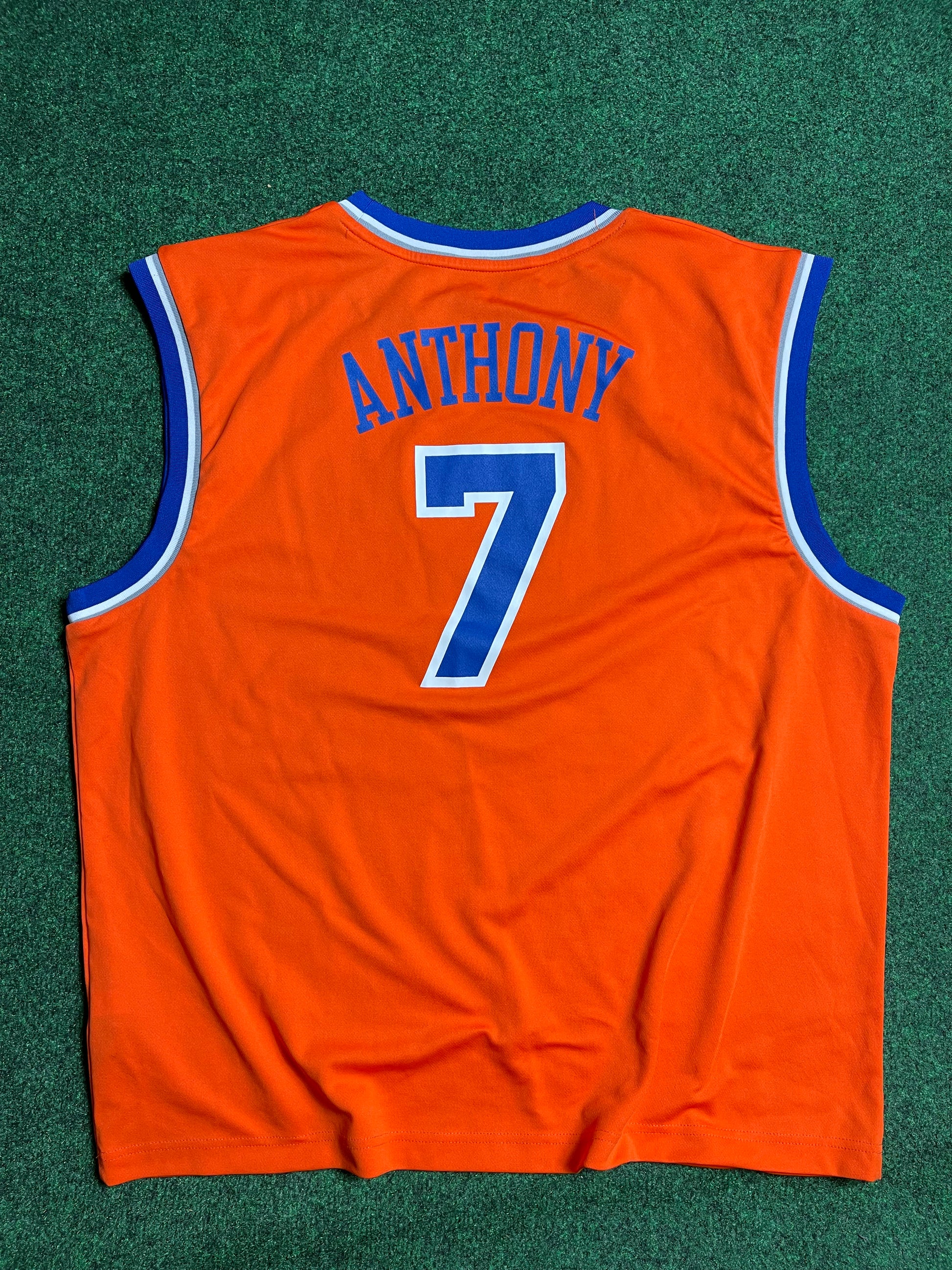 New York Knicks Carmelo Anthony Alternate Orange Adidas NBA Jersey