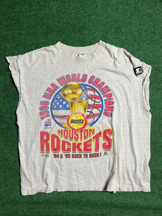 1995 Houston Rockets Vintage NBA Champions Starter Cut Off Tee (XL)