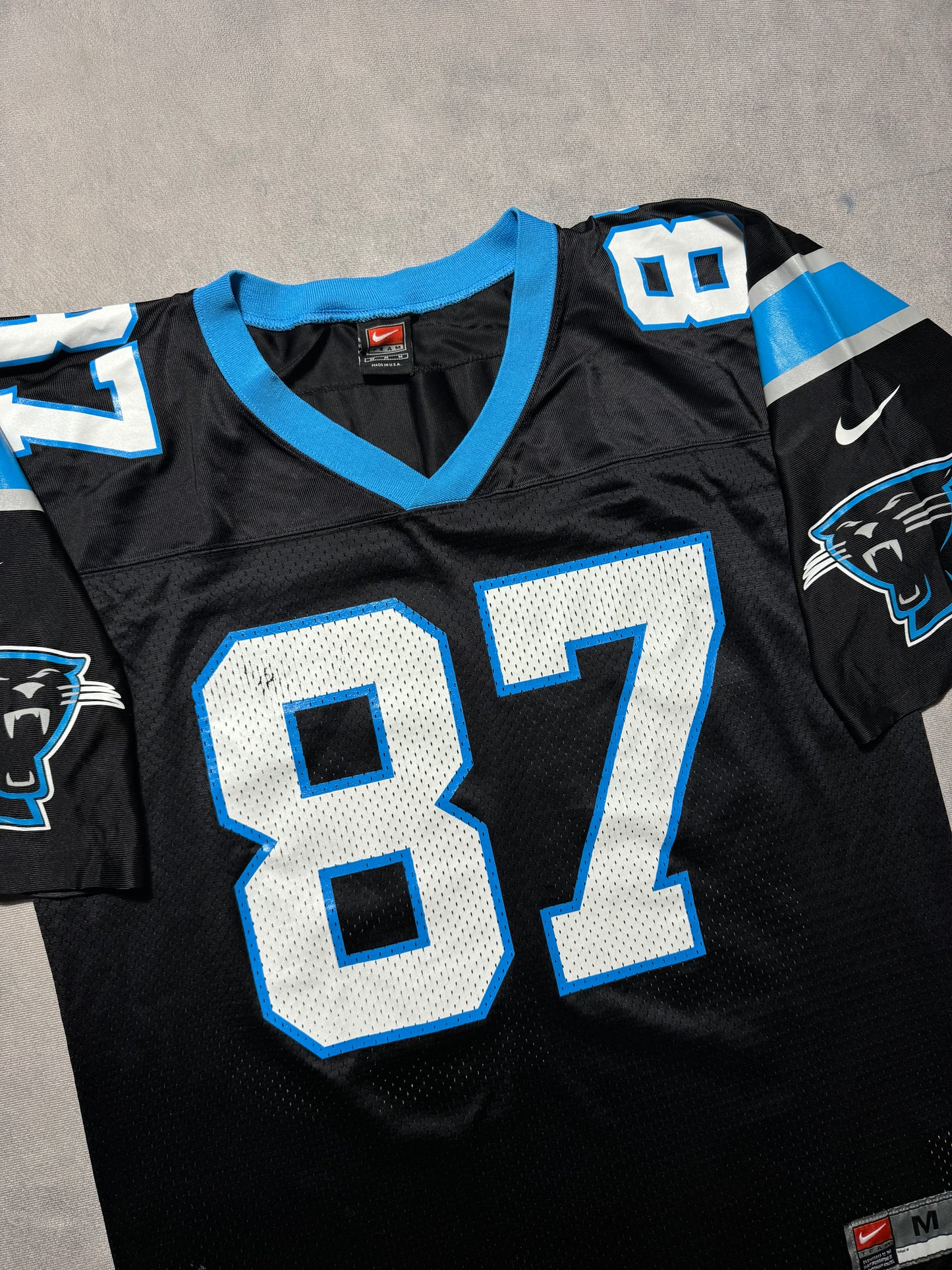 90’s Carolina Panthers Muhsin Muhammad Vintage Black Nike NFL Jersey (Medium)