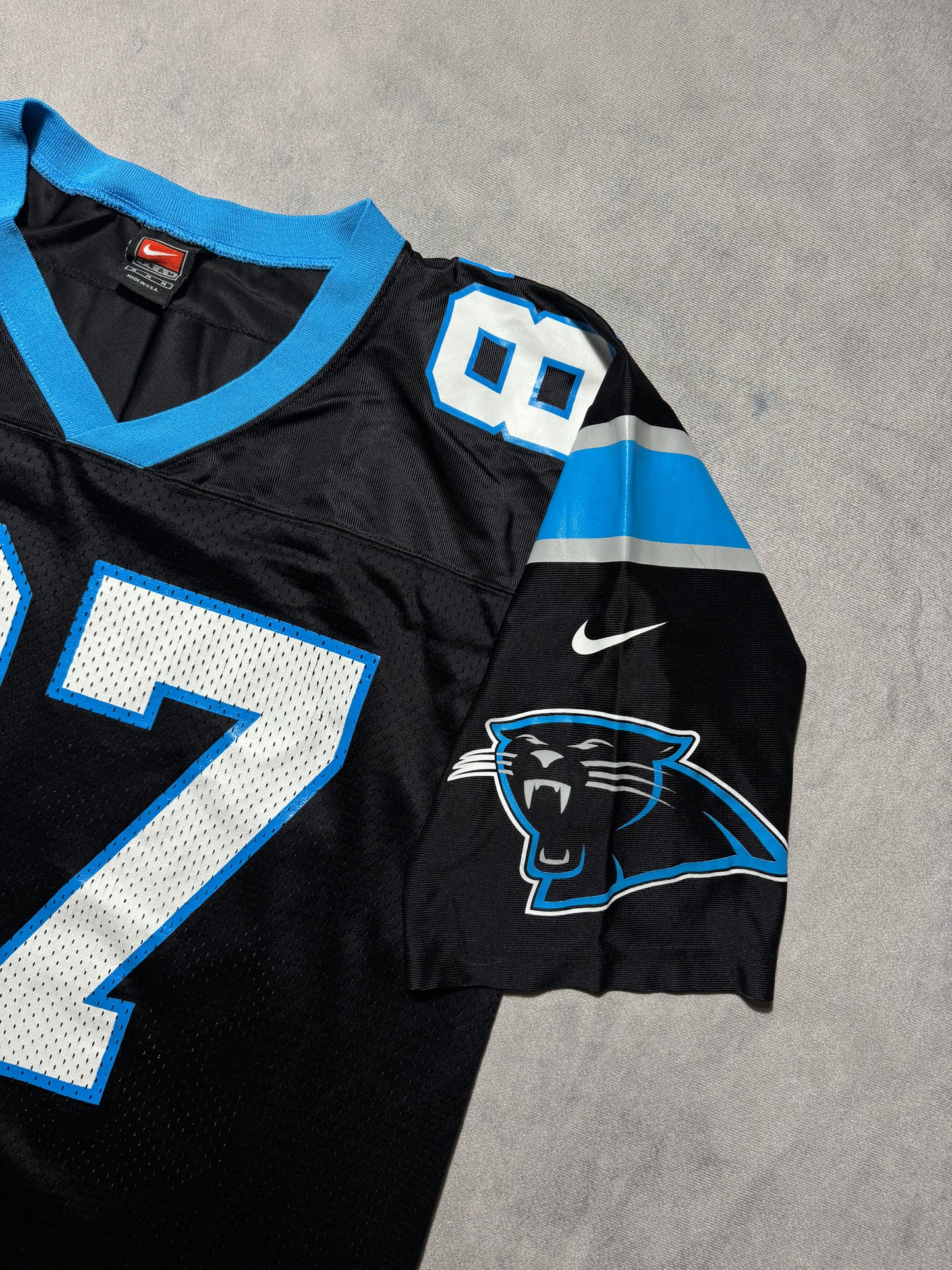 90’s Carolina Panthers Muhsin Muhammad Vintage Black Nike NFL Jersey (Medium)