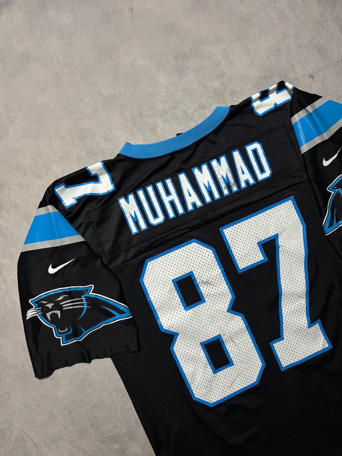 90’s Carolina Panthers Muhsin Muhammad Vintage Black Nike NFL Jersey (Medium)