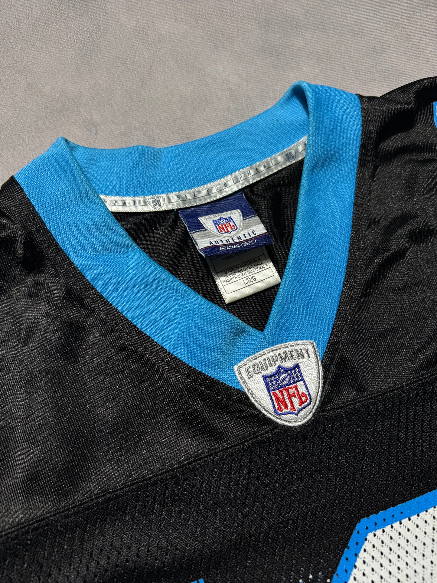 2010 Carolina Panthers Armanti Edwards Vintage Black Reebok Rookie Season NFL Jersey (Large)
