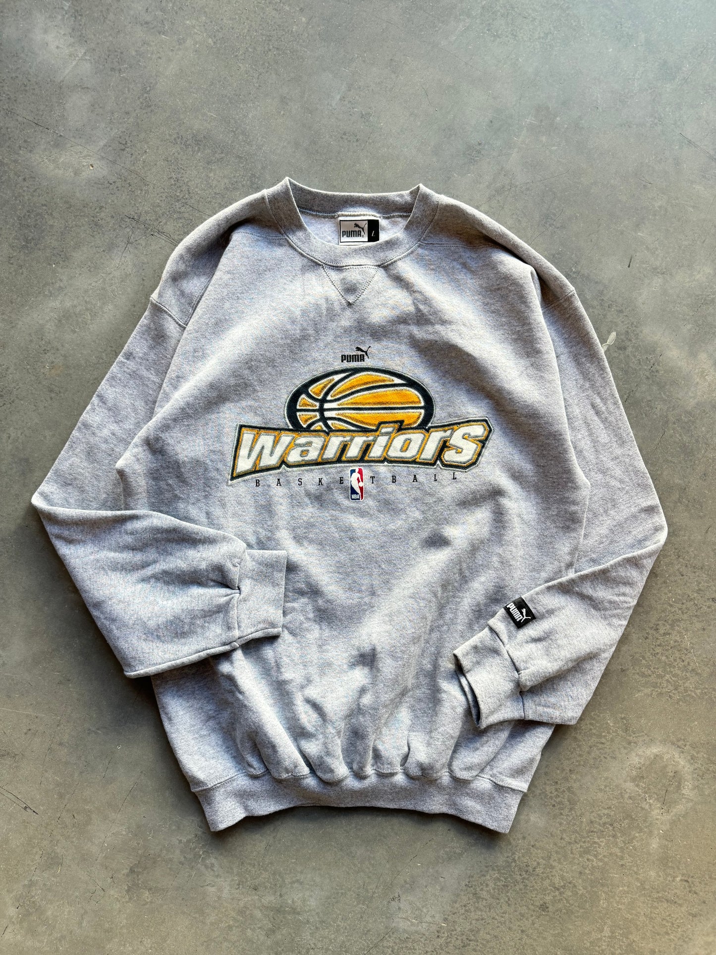 90’s Golden State Warriors Vintage Puma NBA Crewneck - Deadstock (Large)