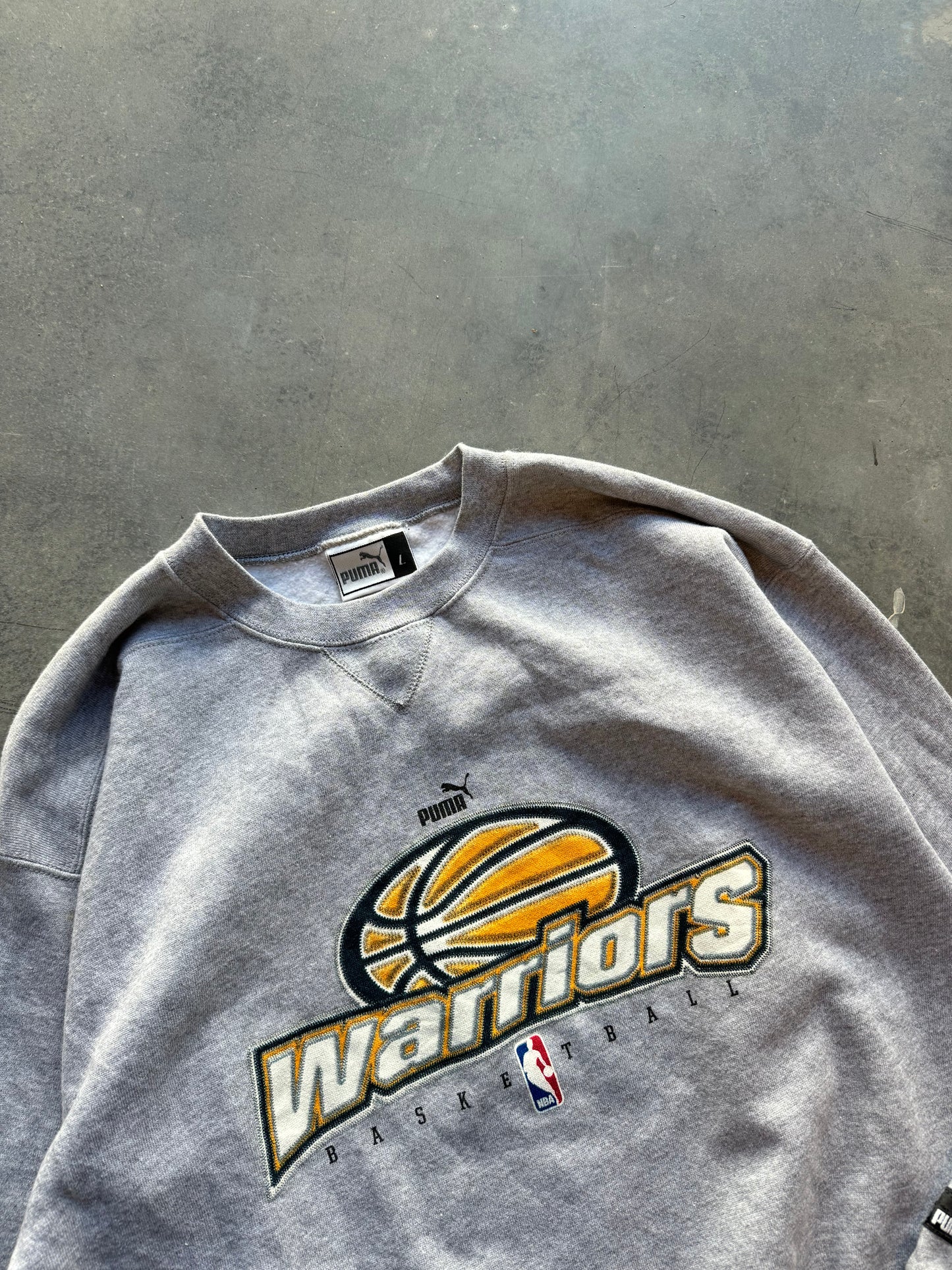 90’s Golden State Warriors Vintage Puma NBA Crewneck - Deadstock (Large)