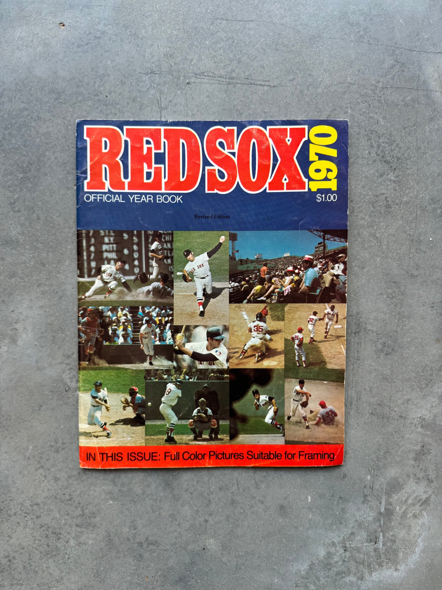 1970 Boston Red Sox Vintage MLB Coffee Table Yearbook Magazine