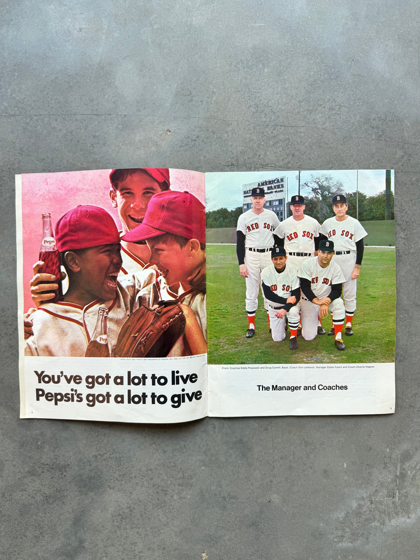 1970 Boston Red Sox Vintage MLB Coffee Table Yearbook Magazine