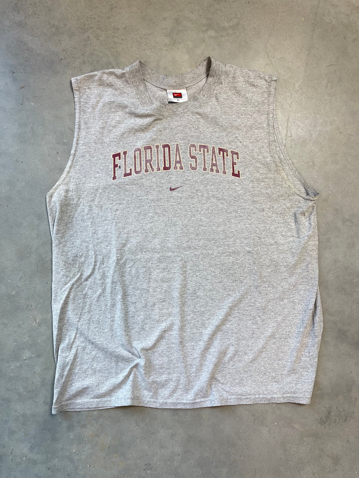 00’s Florida State Seminoles Vintage Nike Mini Swoosh Cut Off Tee (XL)