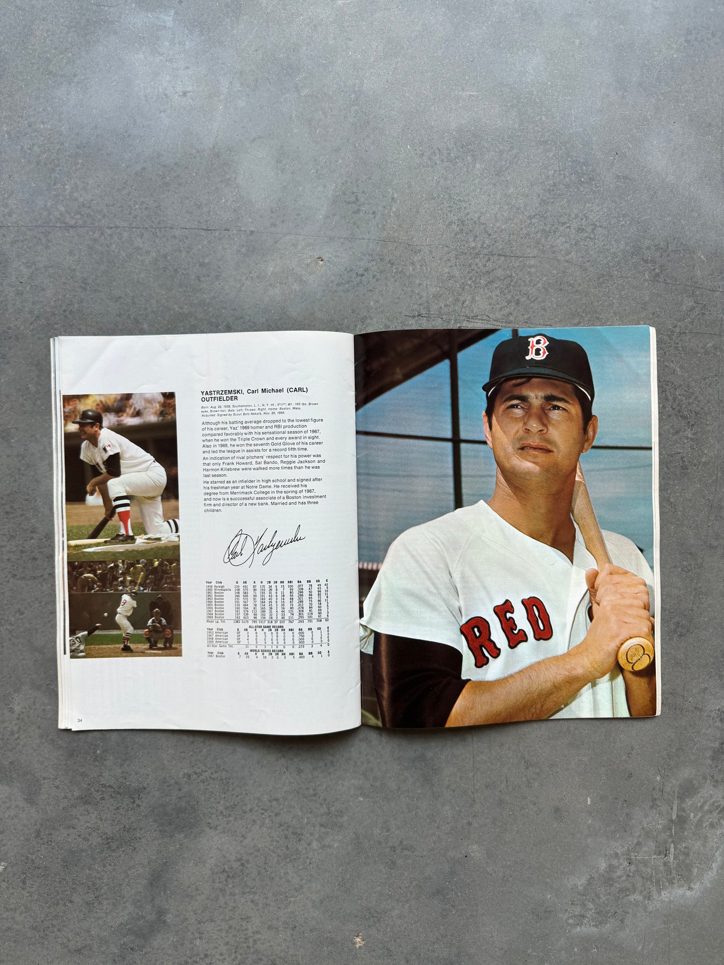 1970 Boston Red Sox Vintage MLB Coffee Table Yearbook Magazine