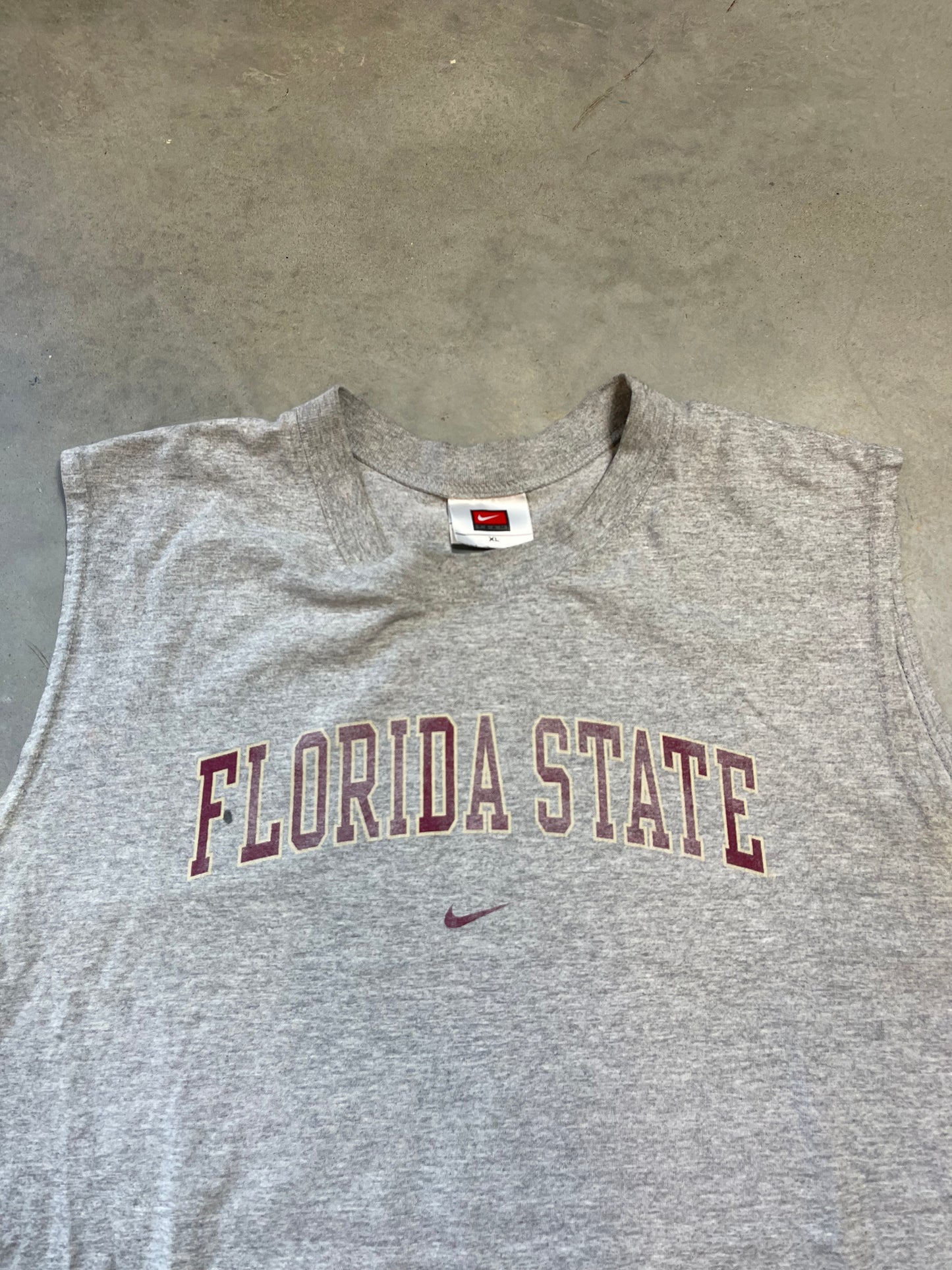 00’s Florida State Seminoles Vintage Nike Mini Swoosh Cut Off Tee (XL)