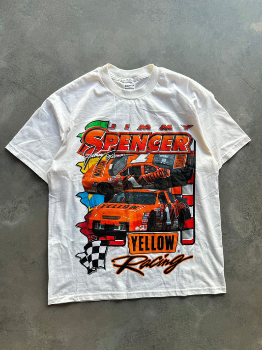 00’s Jimmy Spencer Yellow Racing Vintage NASCAR Busch Series Tee - Deadstock (Large)