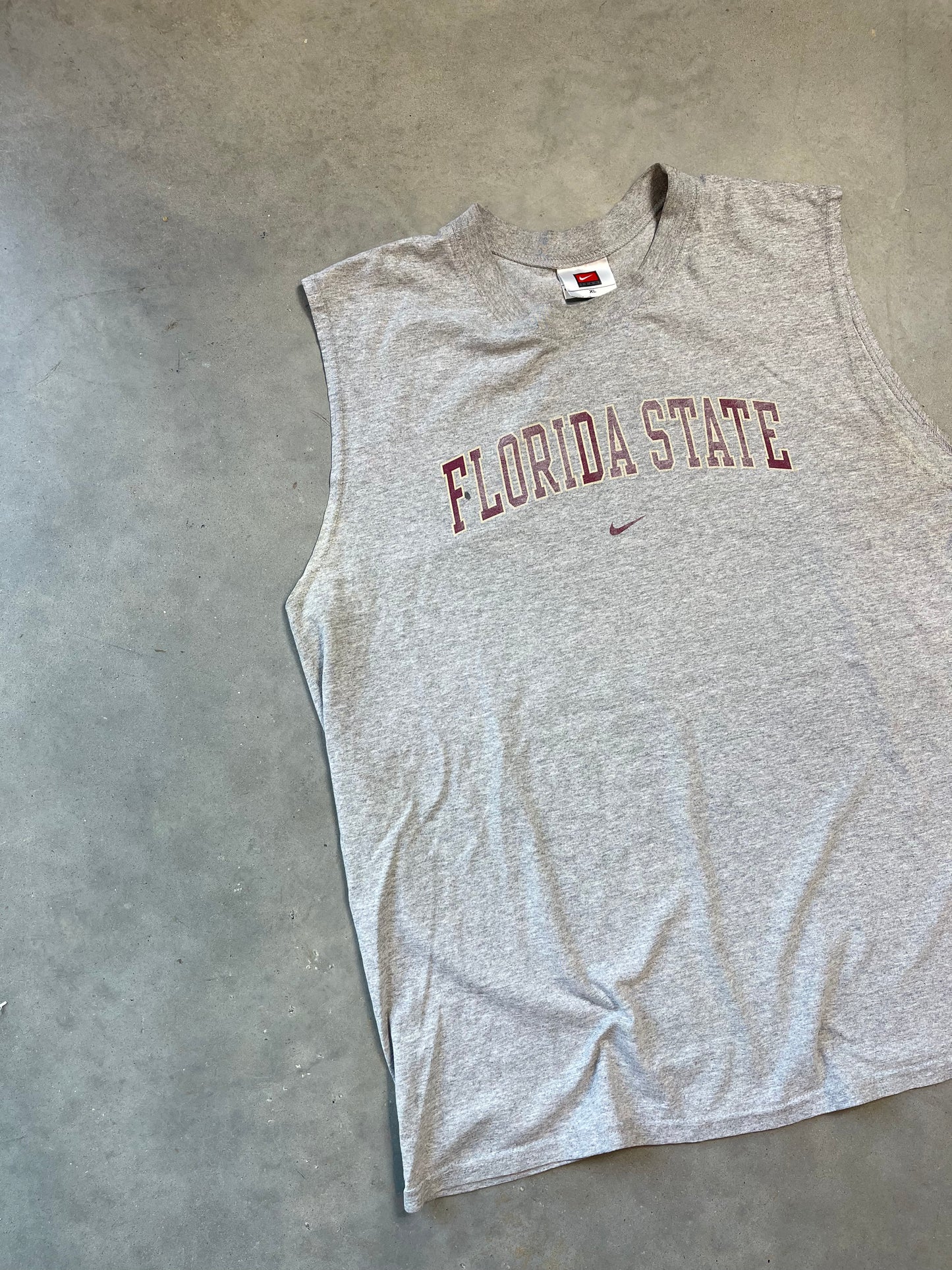 00’s Florida State Seminoles Vintage Nike Mini Swoosh Cut Off Tee (XL)