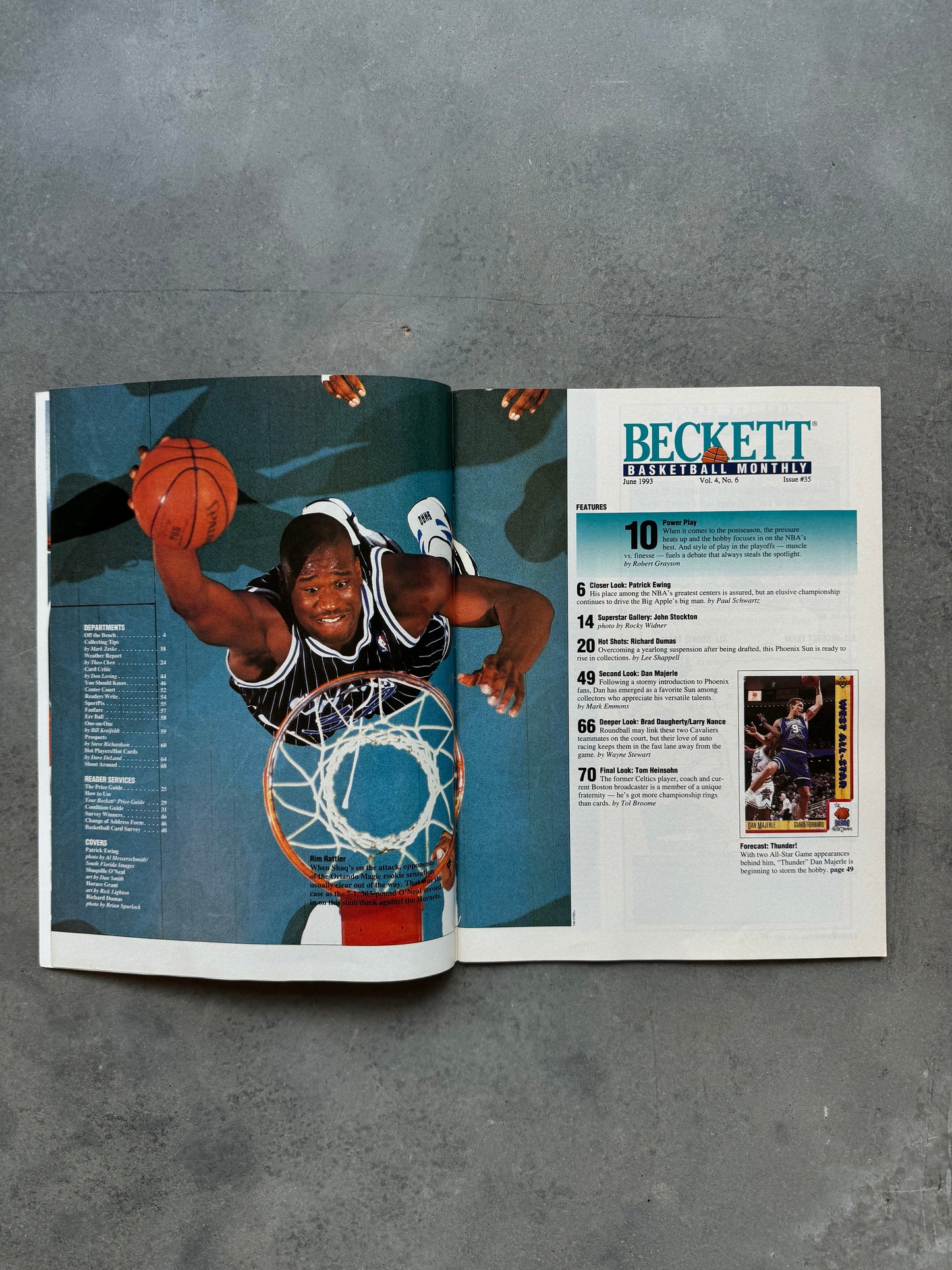 1993 Beckett Basketball Patrick Ewing New York Knicks Cover Vintage NBA Sports Cards Coffee Table Book Magazine