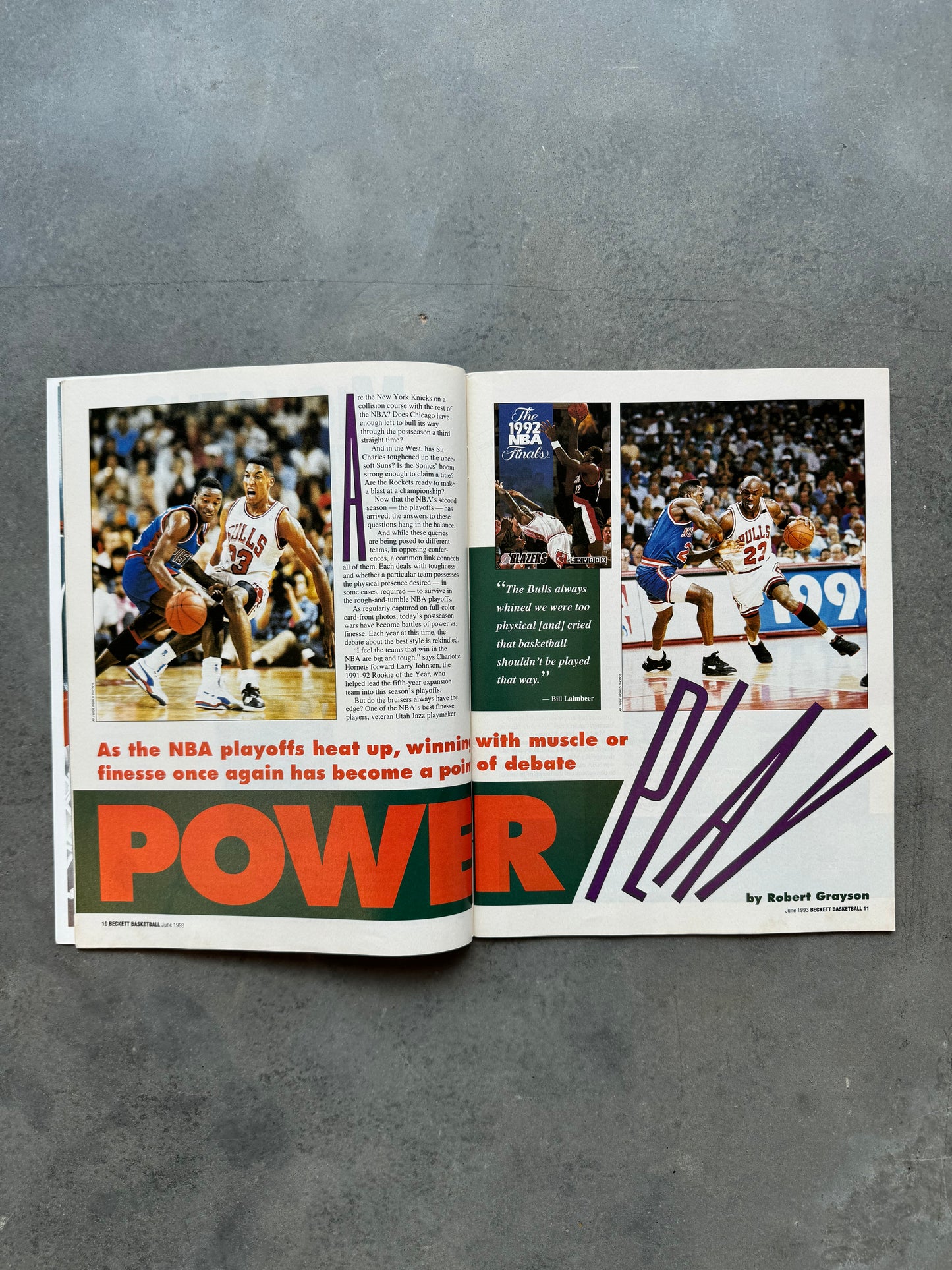 1993 Beckett Basketball Patrick Ewing New York Knicks Cover Vintage NBA Sports Cards Coffee Table Book Magazine