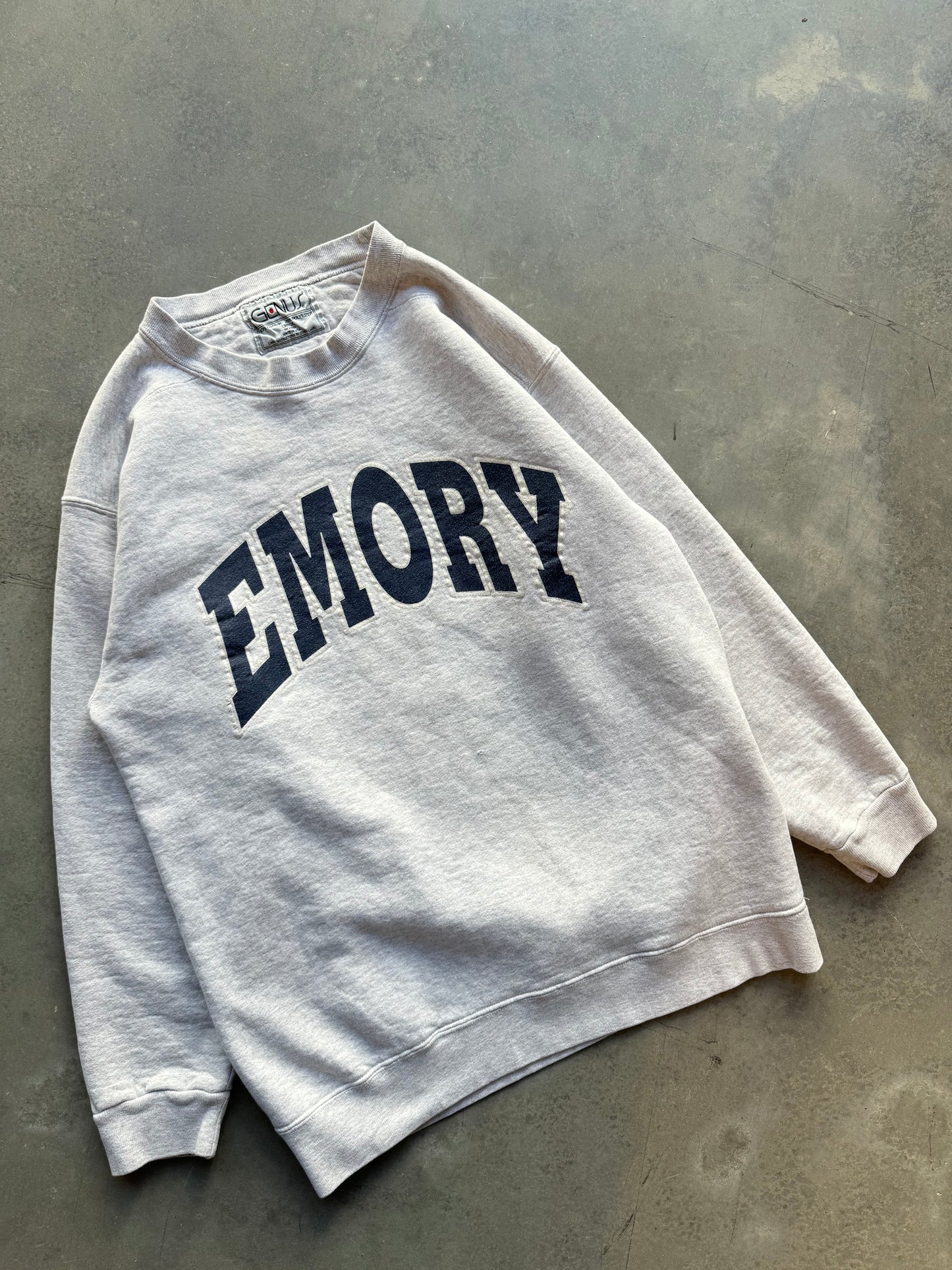 90’s Emory University Vintage Block Letter Spellout Crewneck (Large)