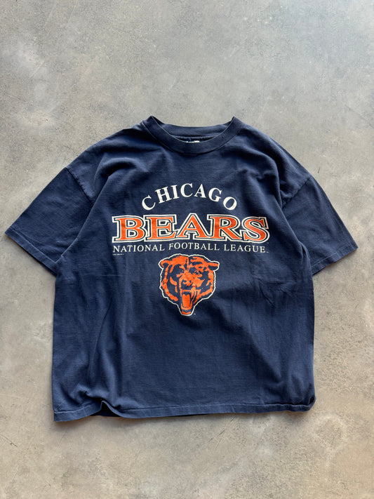 1996 Chicago Bears Vintage Navy Blue NFL Tee (XXL)