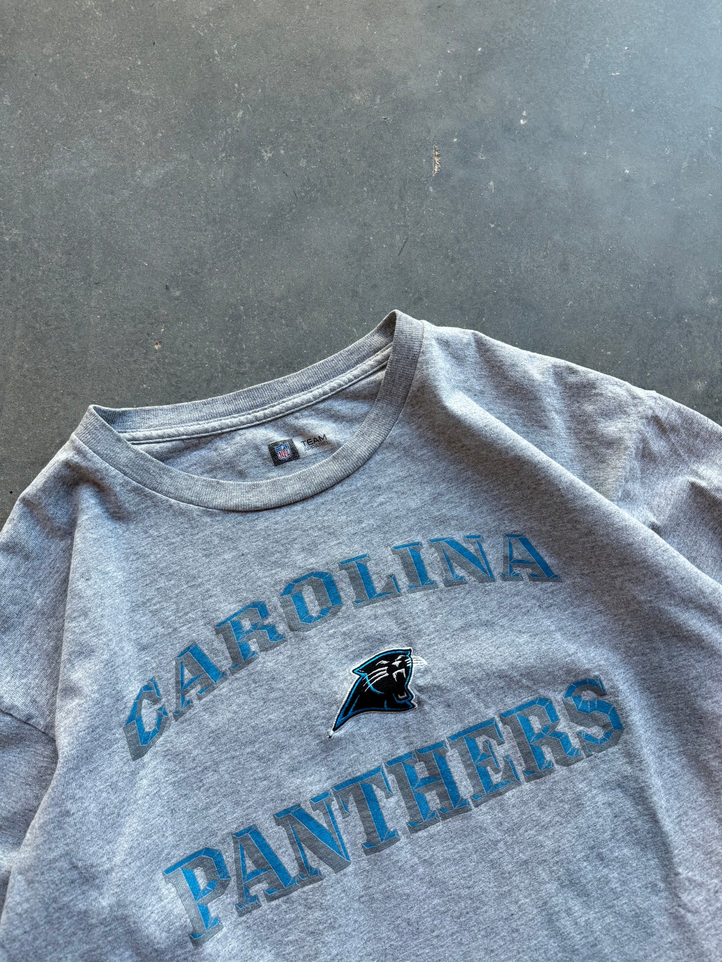 00’s Carolina Panthers Vintage Embroidered Logo NFL Tee (Large)