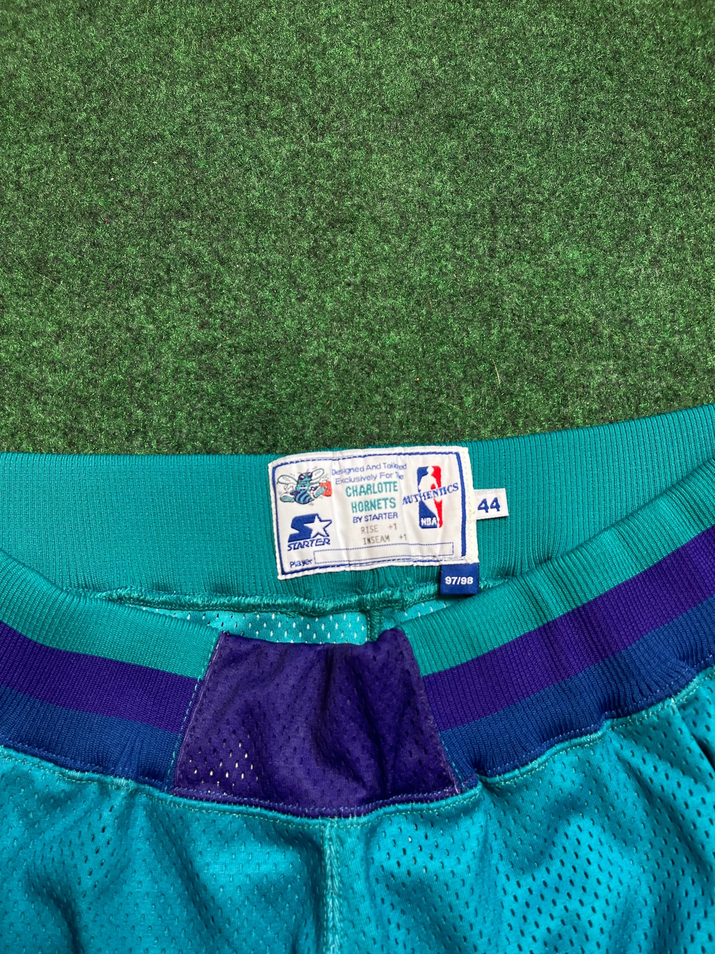 1997/98 Charlotte Hornets Team Issued Heavy Mesh Starter Pro Cut NBA Shorts (SELECT SIZE)