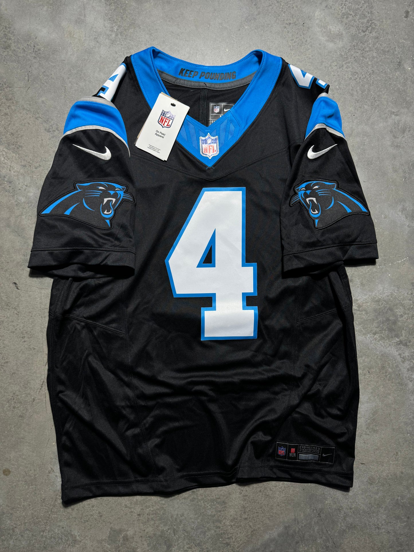2025 Carolina Panthers Tetairoa McMillan Black Nike Vapor Limited NFL Jersey - Deadstock (Medium)