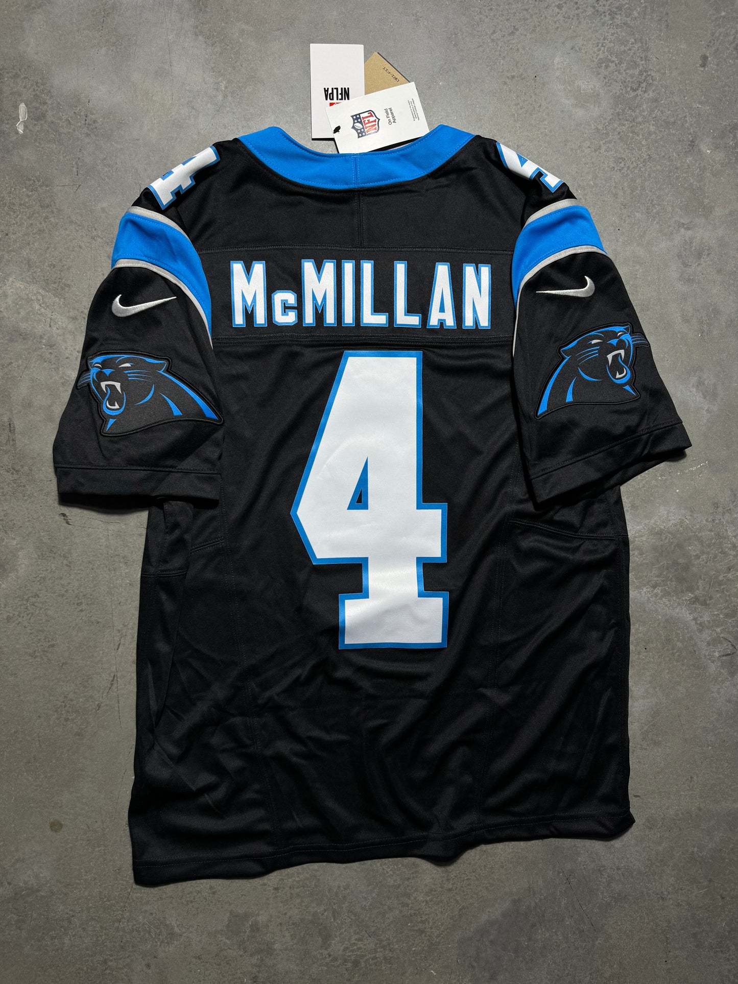 2025 Carolina Panthers Tetairoa McMillan Black Nike Vapor Limited NFL Jersey - Deadstock (Medium)