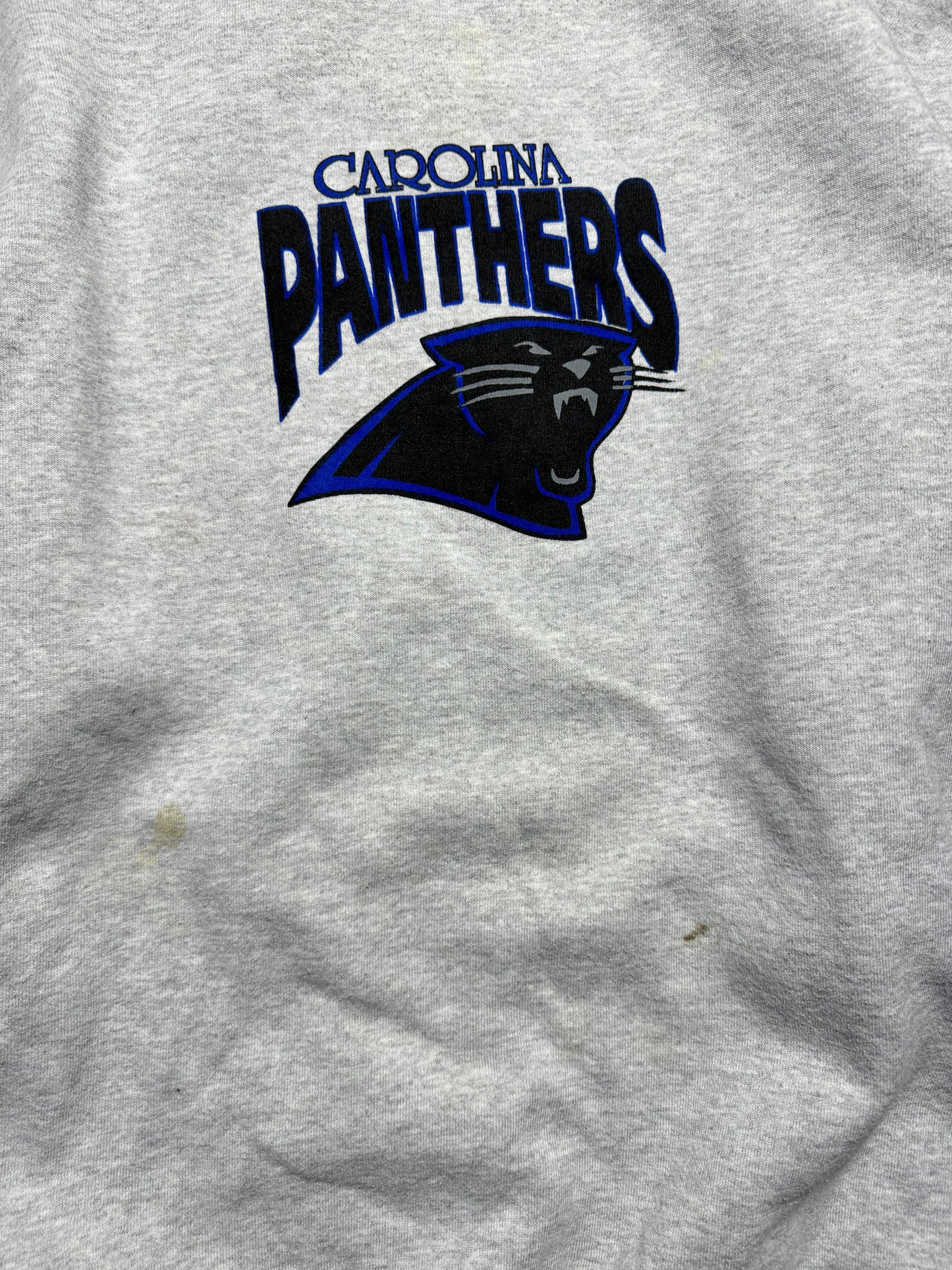 90’s Carolina Panthers Vintage Heather Grey Center Logo NFL Crewneck (XL)