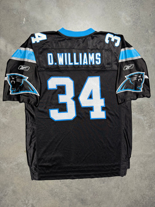00’s Carolina Panthers DeAngelo Williams Vintage Black Reebok NFL Jersey (Large)