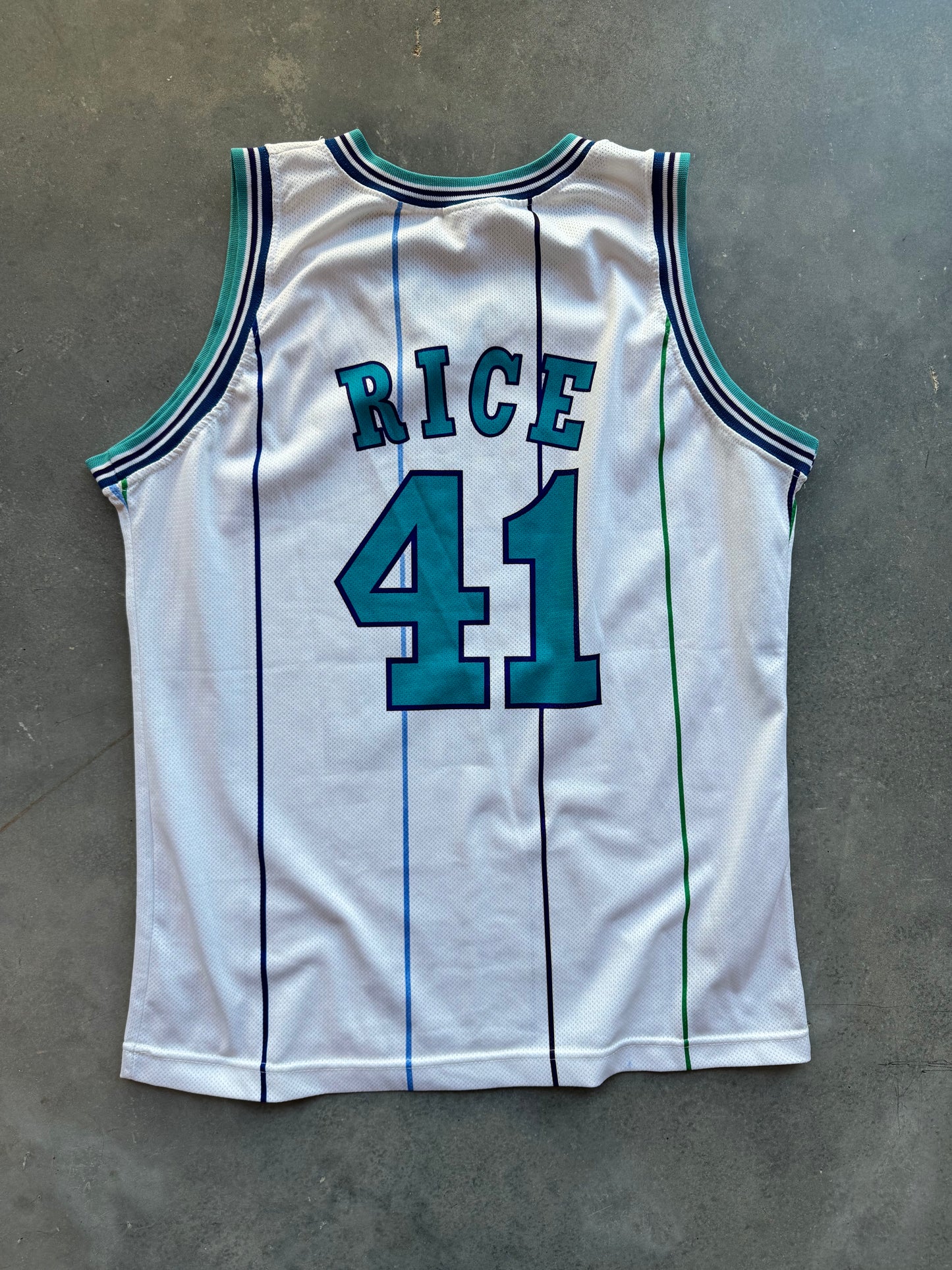 1996/1997 Charlotte Hornets Glen Rice Vintage Euro Release White 1996/1997 Charlotte Hornets Glen Rice Vintage Euro Release White