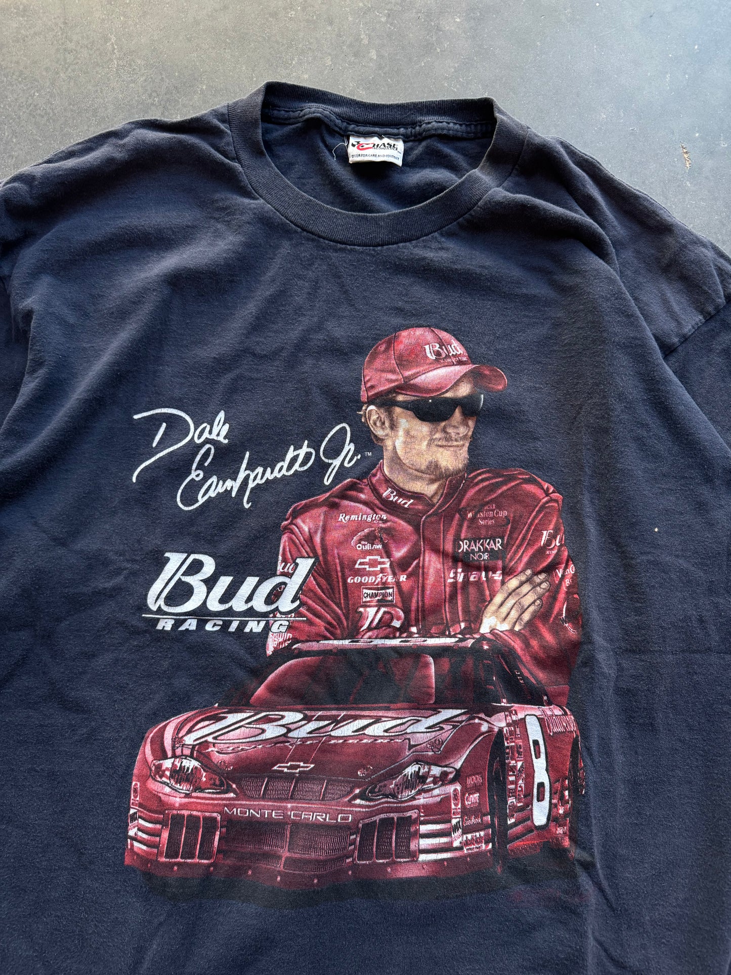 2001 Dale Earnhardt Jr Budweiser Racing Vintage Faded NASCAR Tee (XXL)