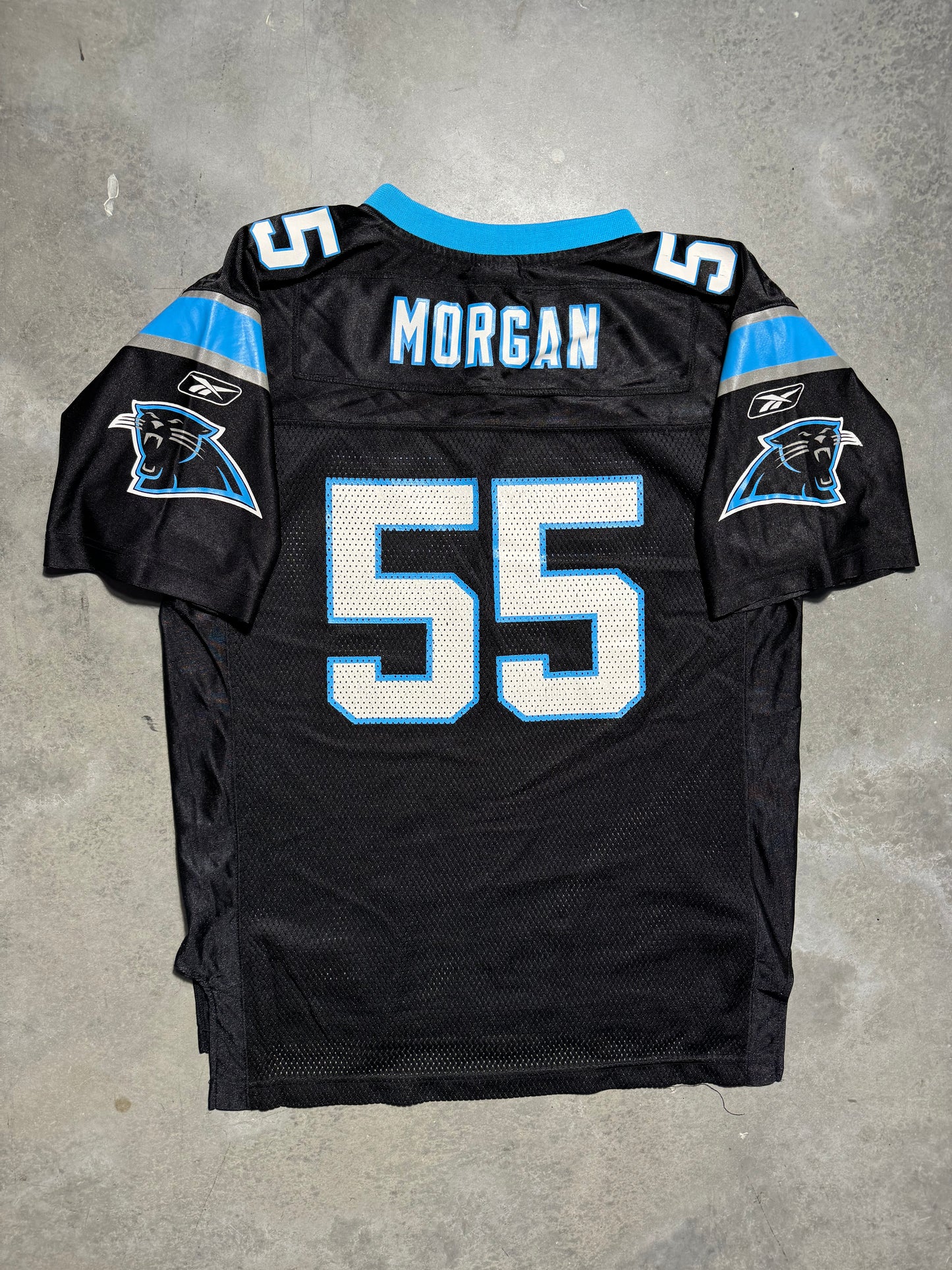 00’s Carolina Panthers Dan Morgan Vintage Black Reebok NFL Jersey (Youth XL)