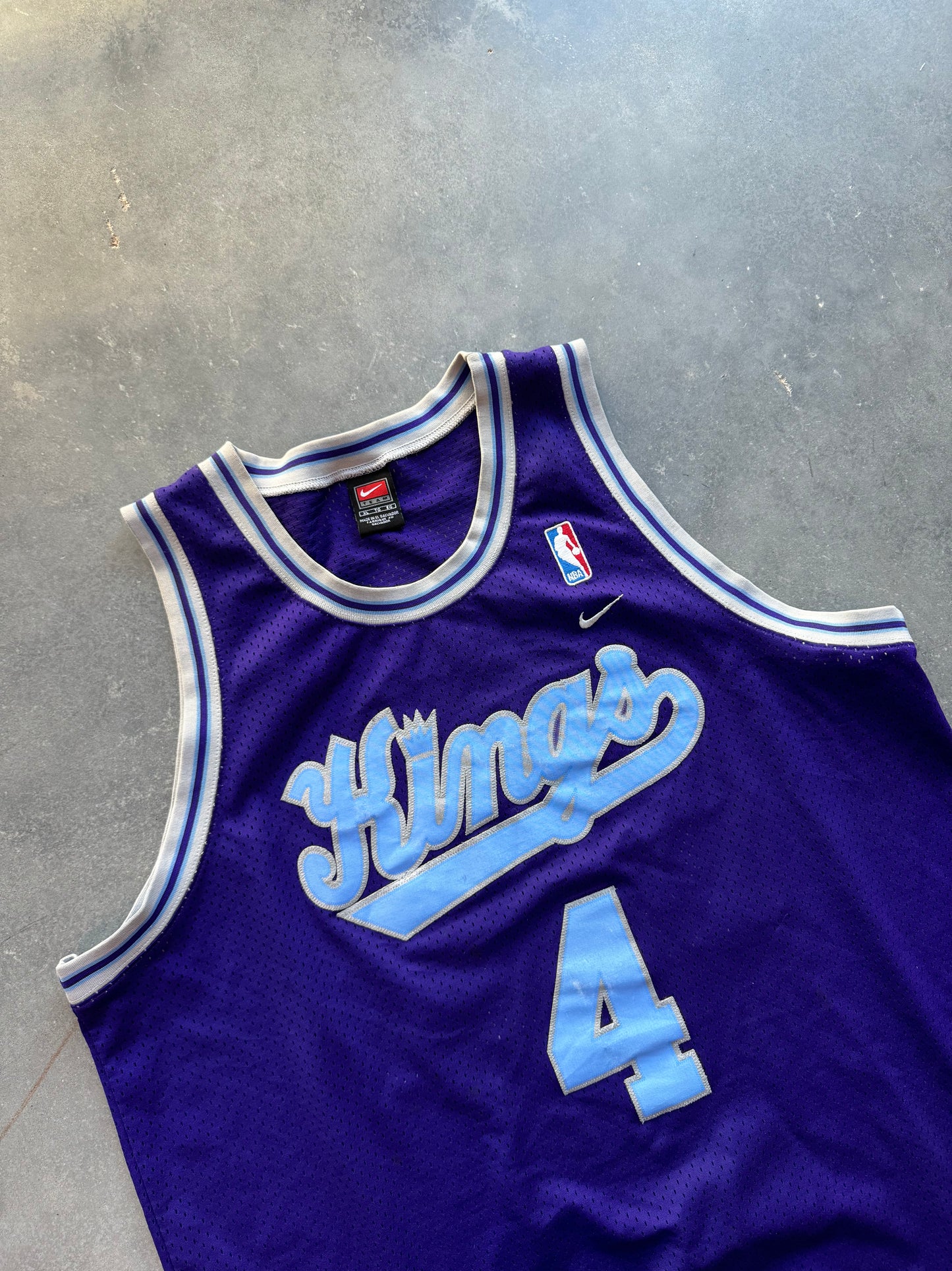 00’s Sacramento Kings Chris Webber Vintage 1987 Nike Rewind Series Throwback NBA Swingman Stitched Jersey (XL)