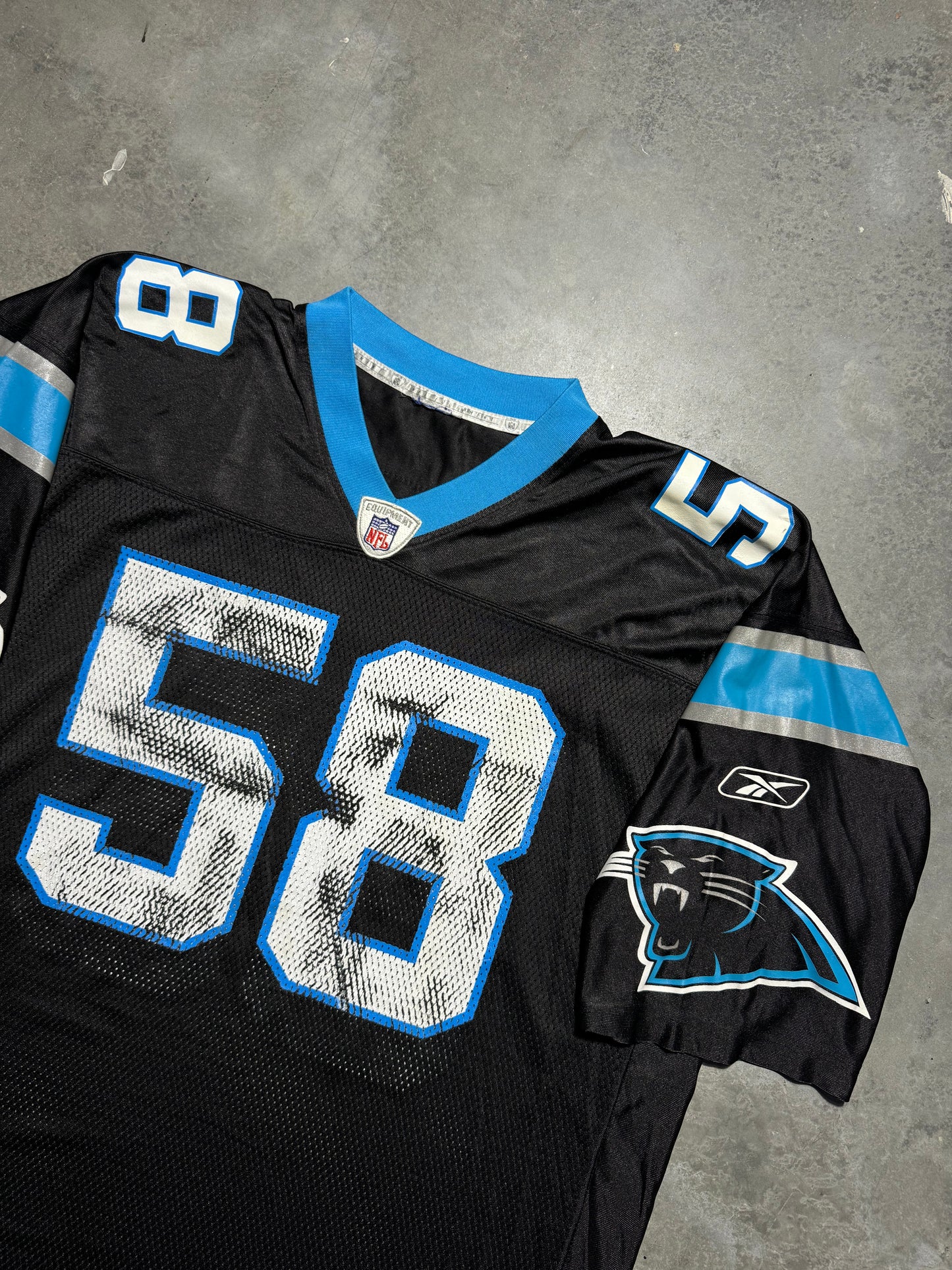 2006 Carolina Panthers Thomas Davis Vintage Black Reebok NFL Jersey (XL)