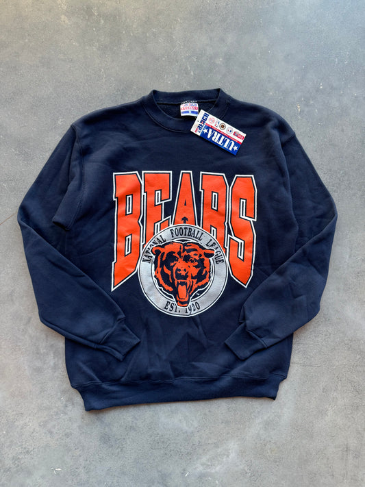 90’s Chicago Bears Vintage Trench Sportswear Big Arch Spellout NFL Crewneck - Deadstock (Medium)