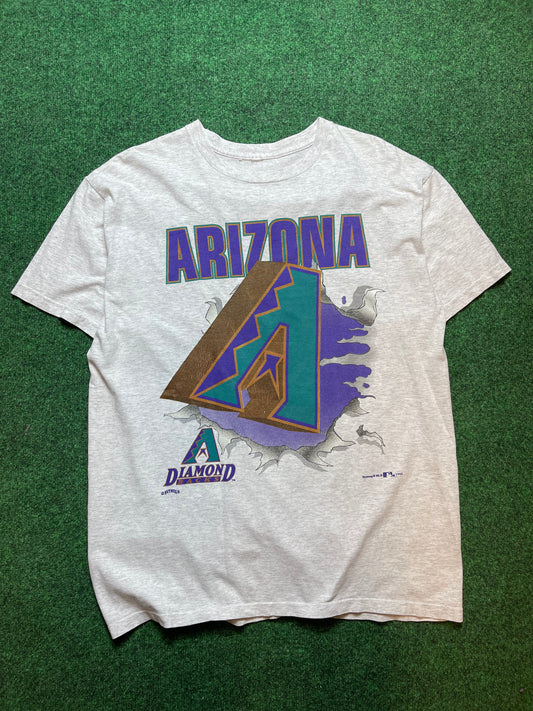 1995 Arizona Diamondbacks Vintage MLB Nutmeg Mills Breakthrough Tee (XL)
