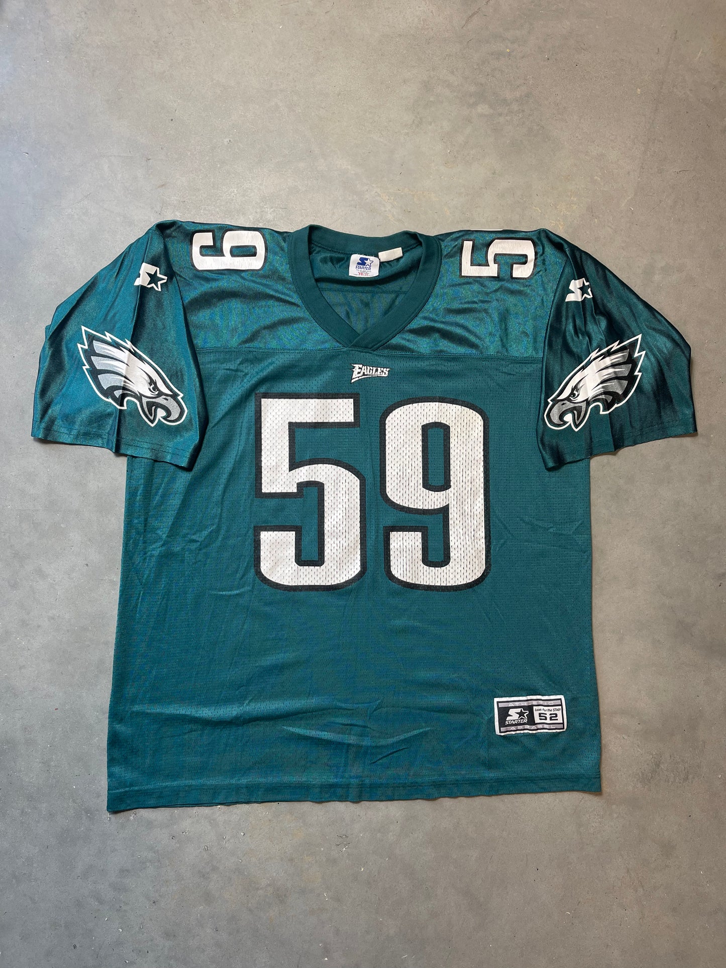 90’s Philadelphia Eagles Mike Mamula Vintage Starter NFL Jersey (52/XL)