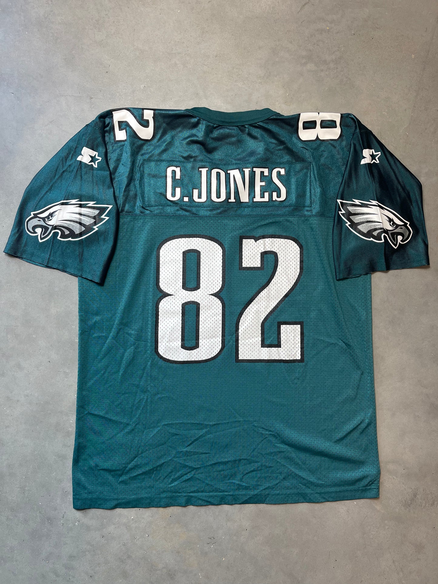 LR 90 s Philadelphia Eagles Chris Jones Vintage Starter NFL Jersey 52 XL